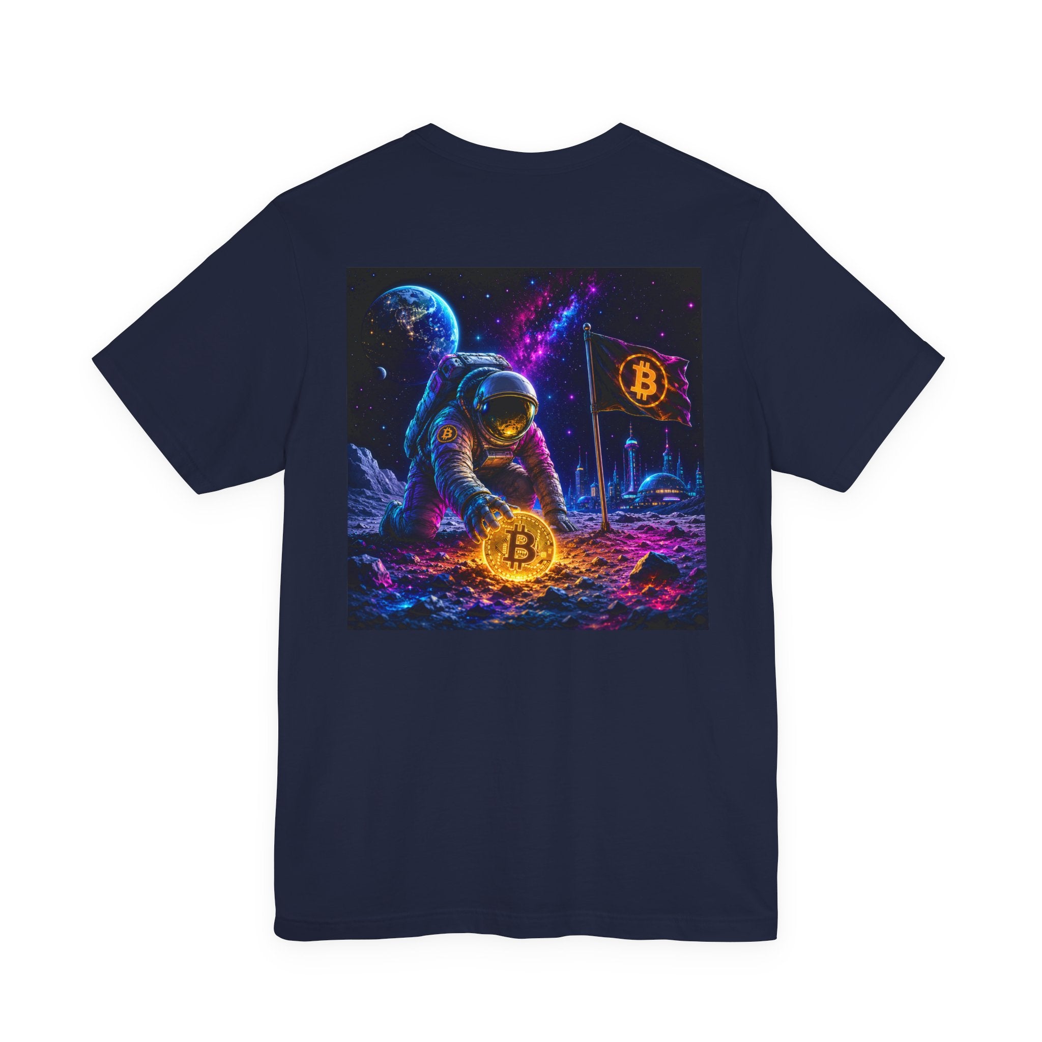 Futuristic Astronaut Bitcoin Mining Tee | Bella Canvas 3001