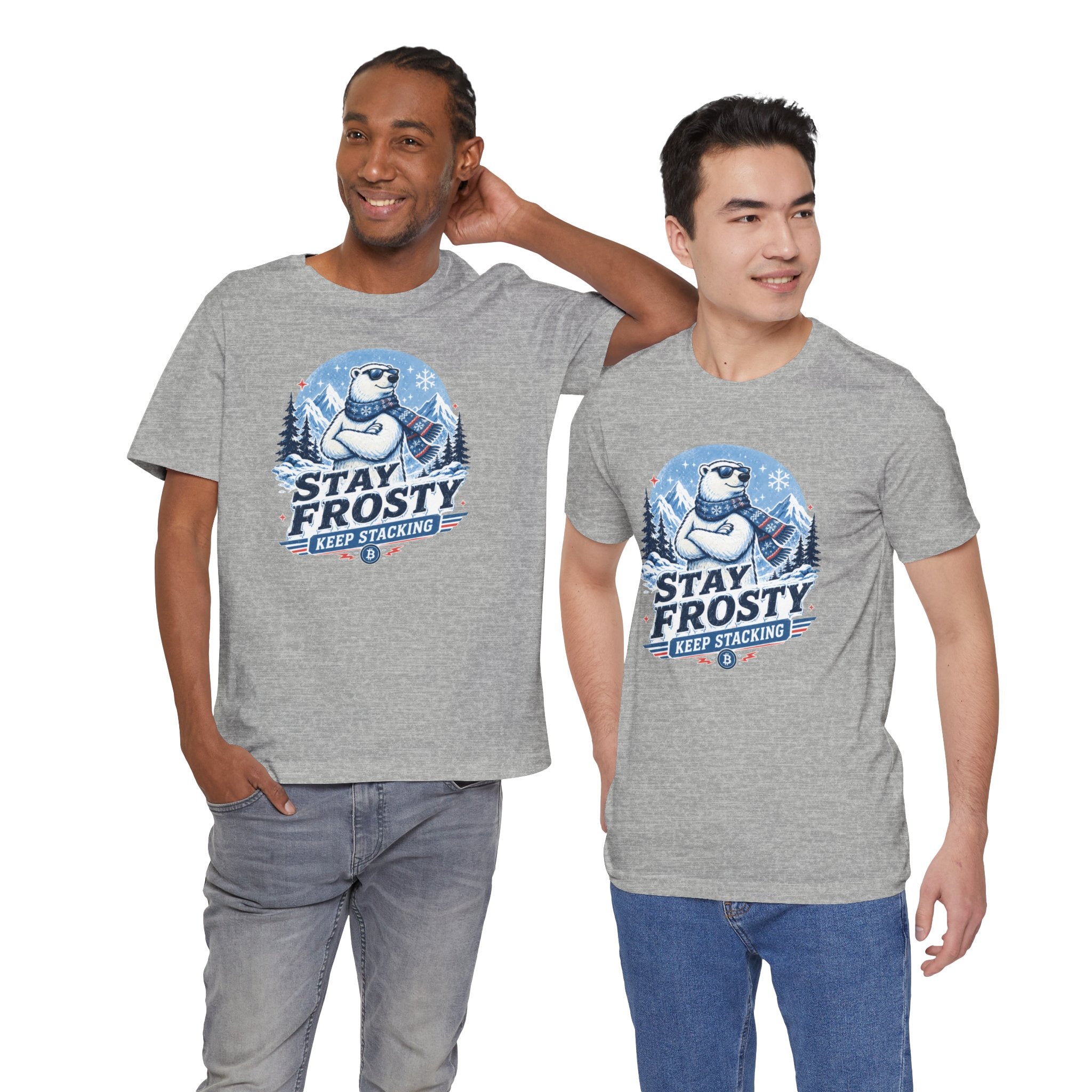 Stay Frosty, Keep Stacking Bitcoin T-Shirt | Bella Canvas 3001
