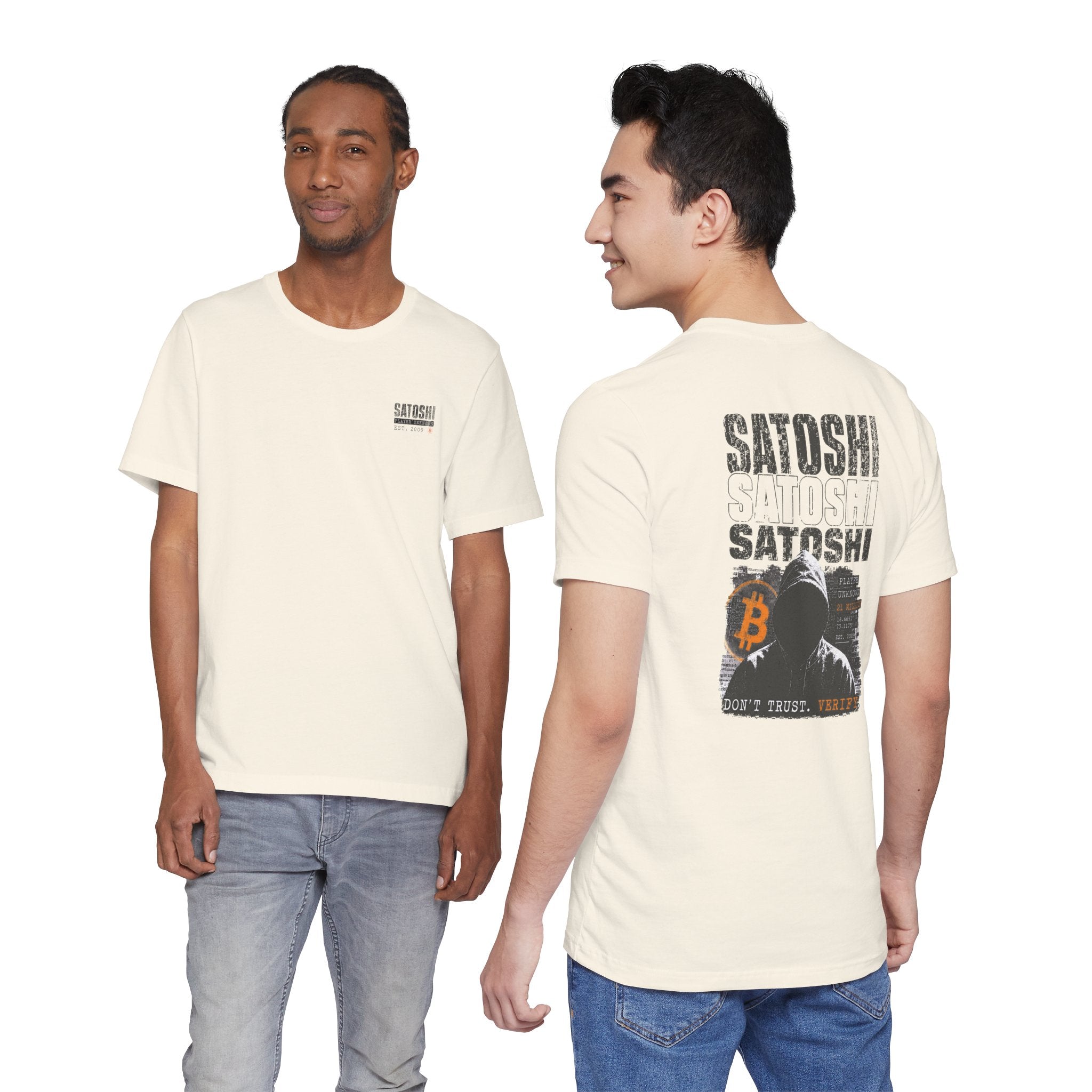 Satoshi Nakamoto Shirt | Player Unknown Bitcoin Tee | Don't Trust Verify Band T-shirt | Bella Canvas 3001