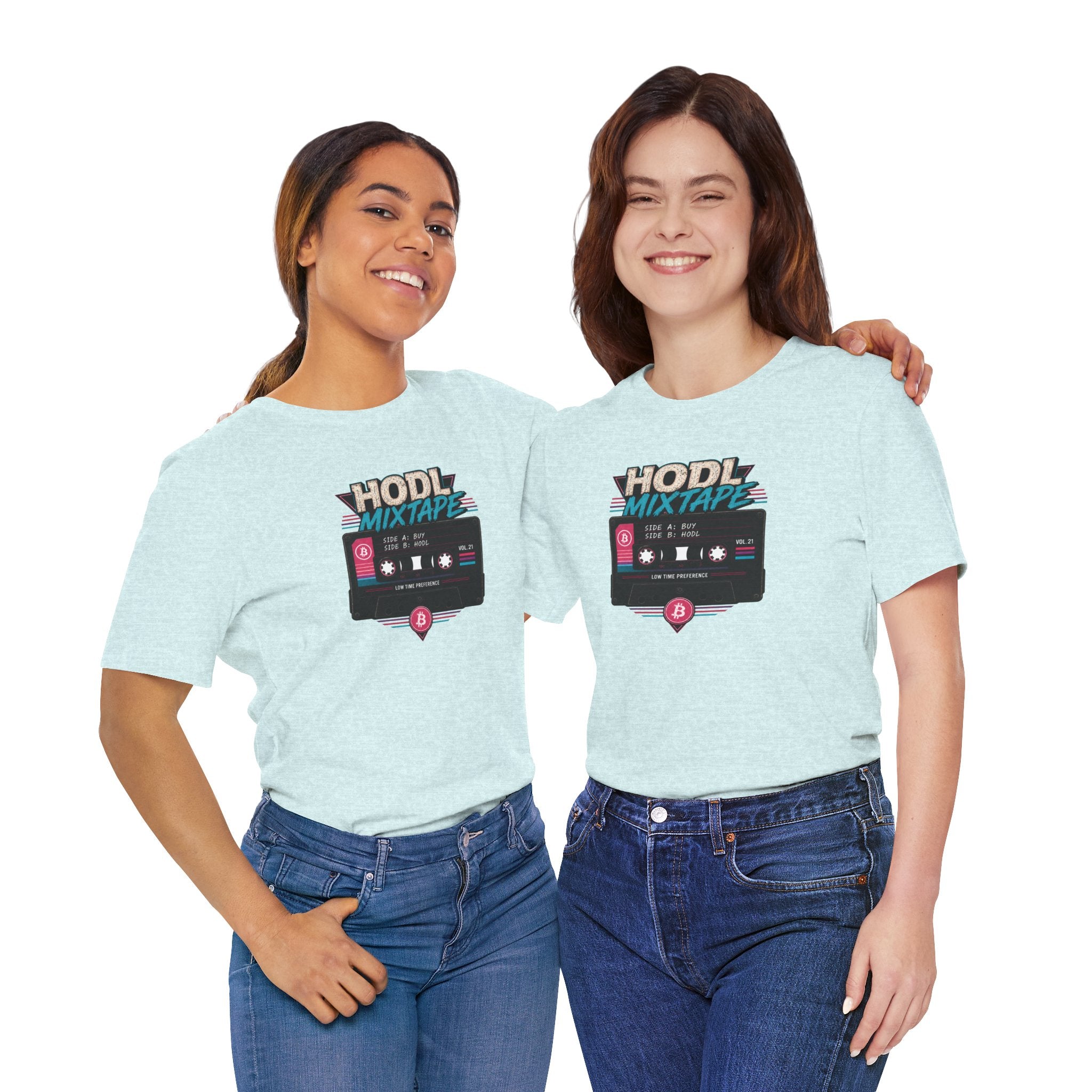 HODL Mixtape Cassette T-Shirt | Bitcoin Low Time Preference retro design Tee | Bella Canvas 3001