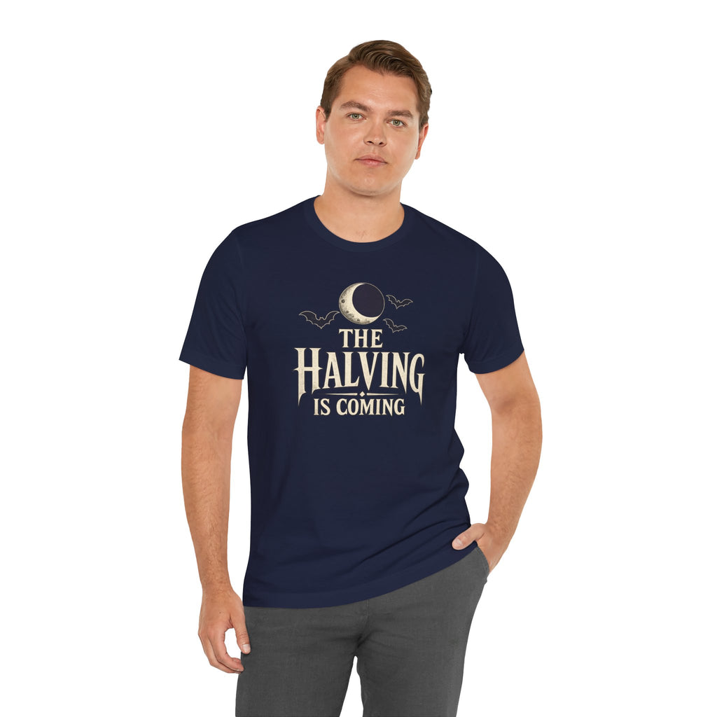 The Halving Is Coming Bitcoin T-Shirt| Dark Colorway | Bella Canvas 3001
