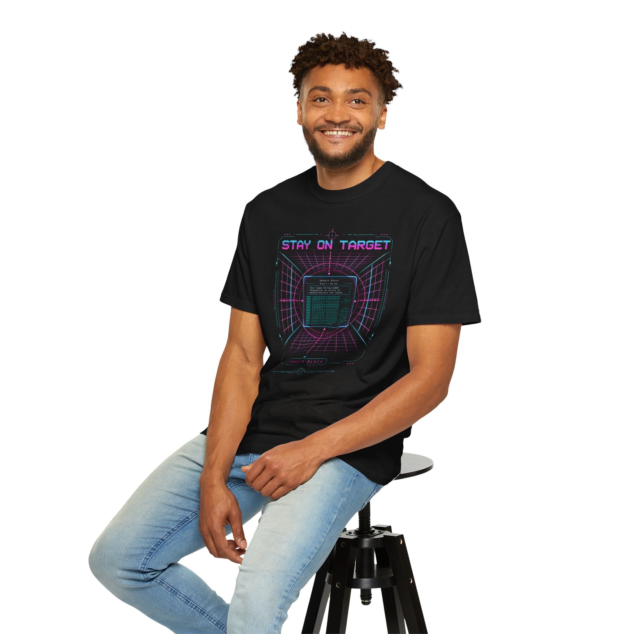 Incognito Genesis Block Heavyweight Tee | Retro 80s Cypherpunk T-shirt | Stay on Target | Comfort Colors 1717