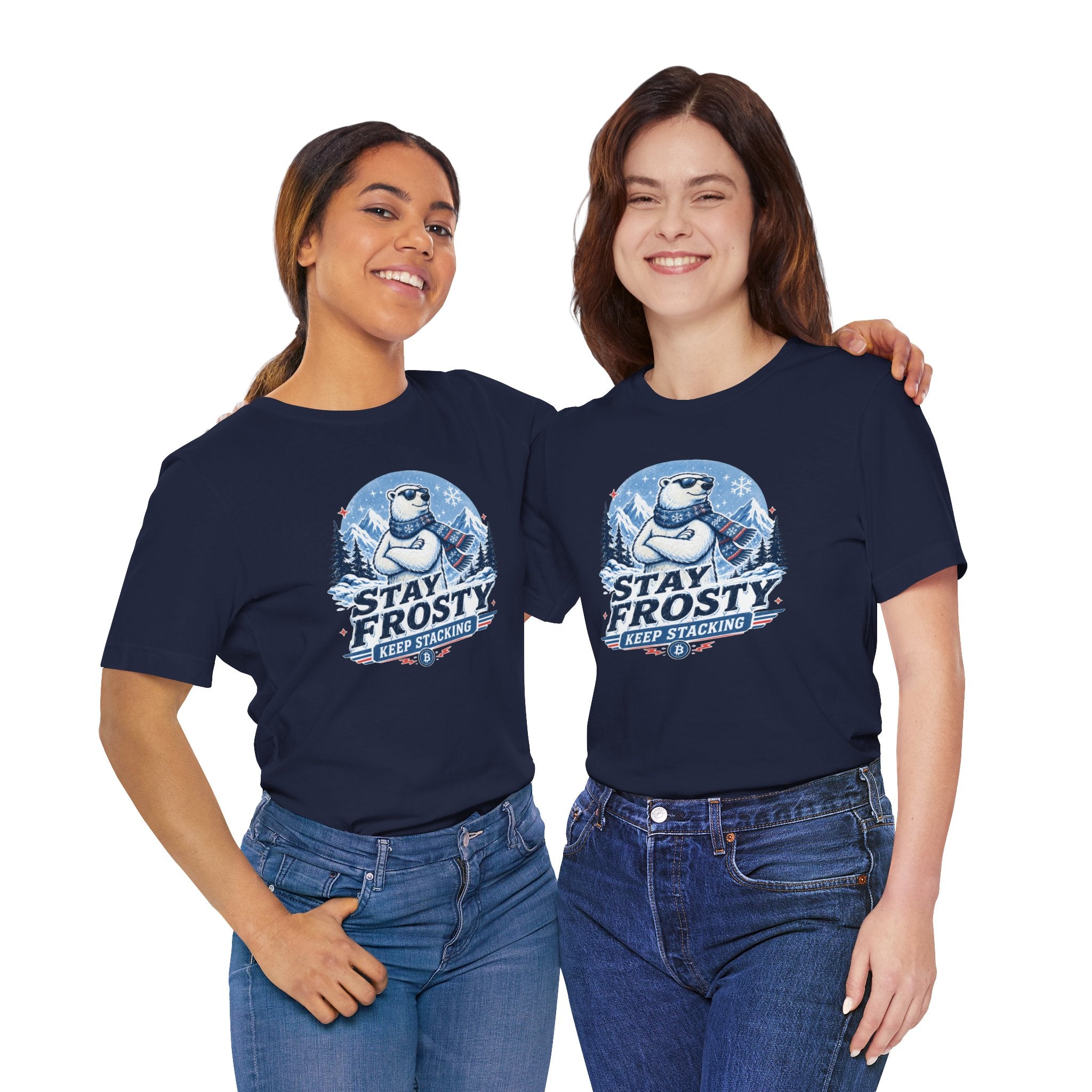 Stay Frosty, Keep Stacking Bitcoin T-Shirt | Bella Canvas 3001