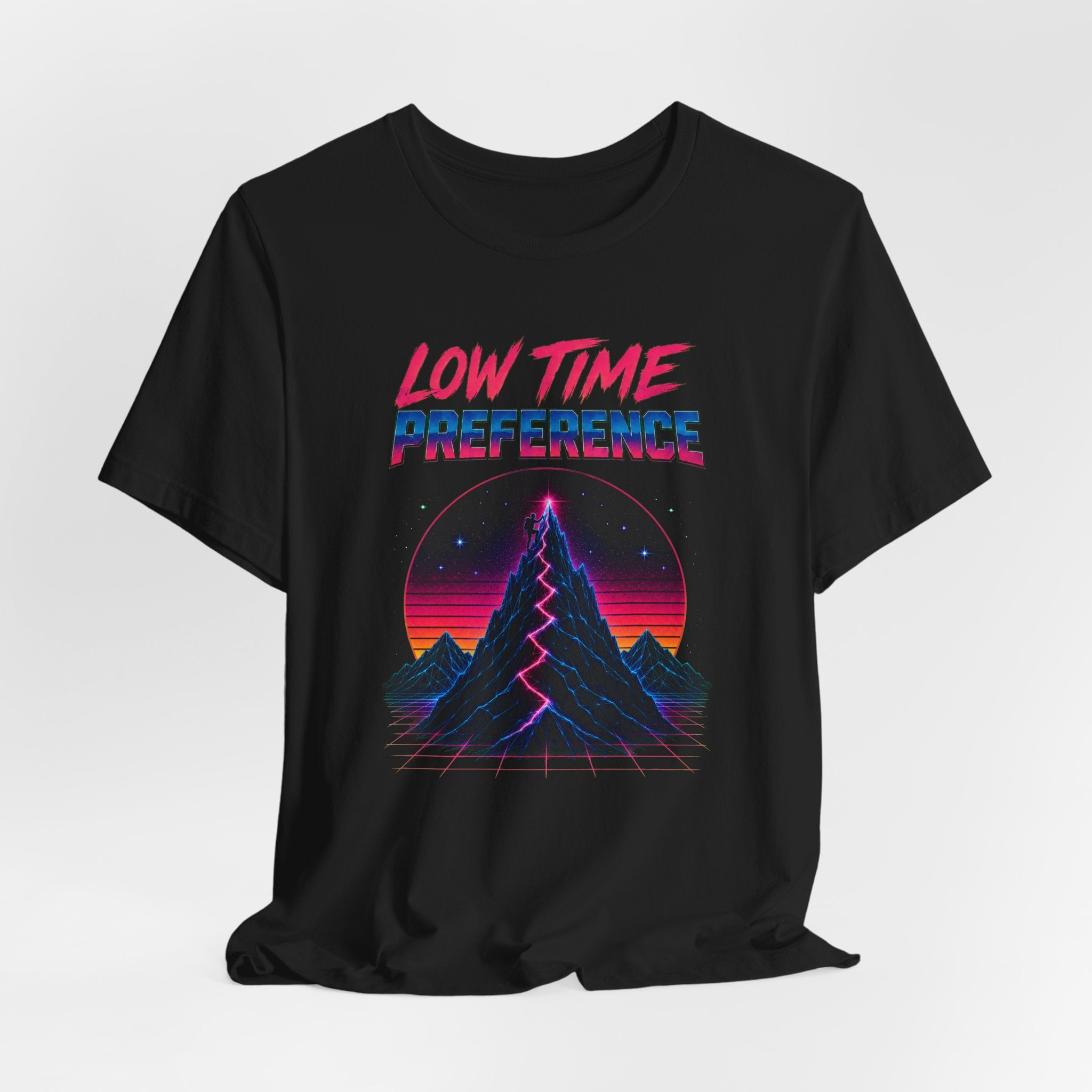 Incognito Low Time Preference Retro Synthwave Mountain T-Shirt | Bella Canvas 3001
