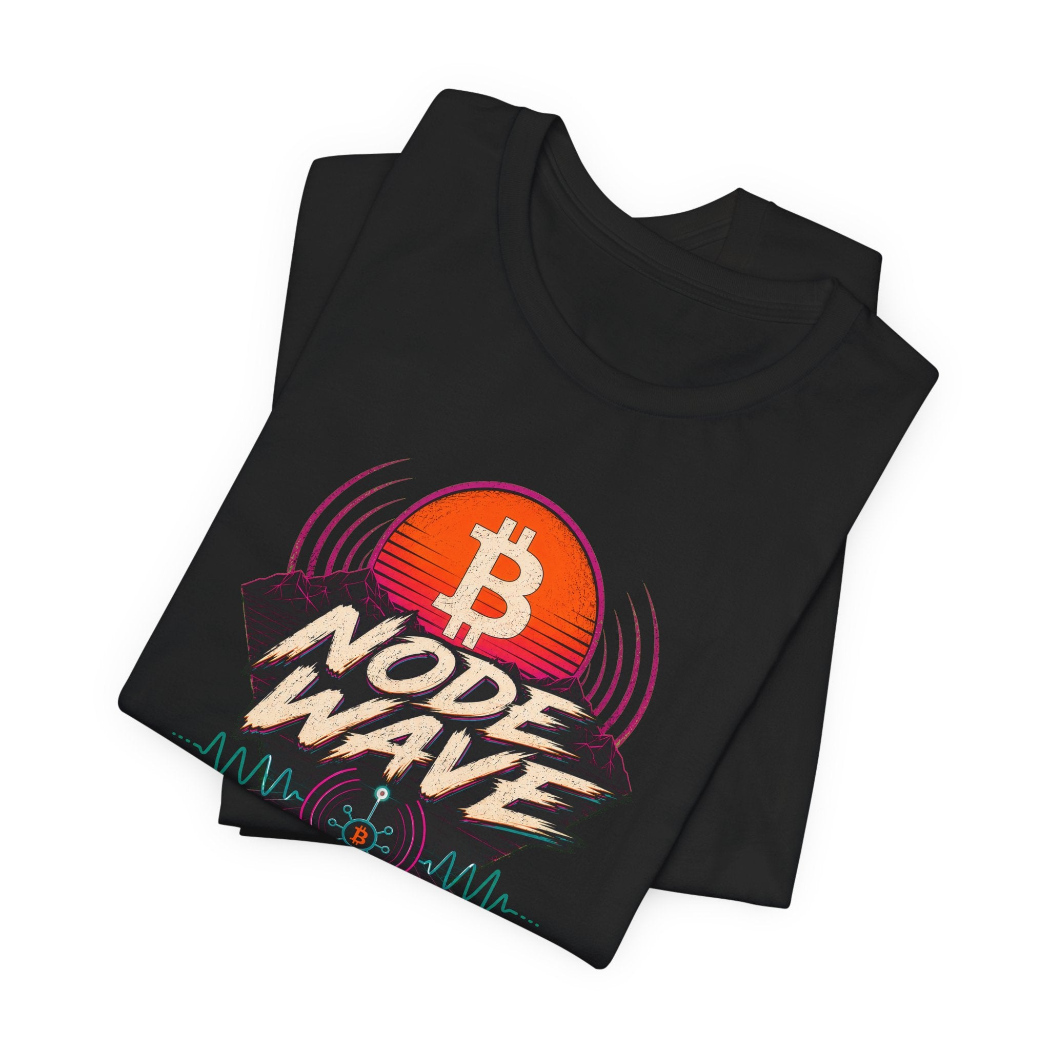 Bitcoin Node Wave "Run the Signal" Retro Tee Run a Node