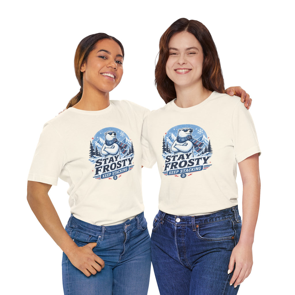 Stay Frosty, Keep Stacking Bitcoin T-Shirt | Bella Canvas 3001