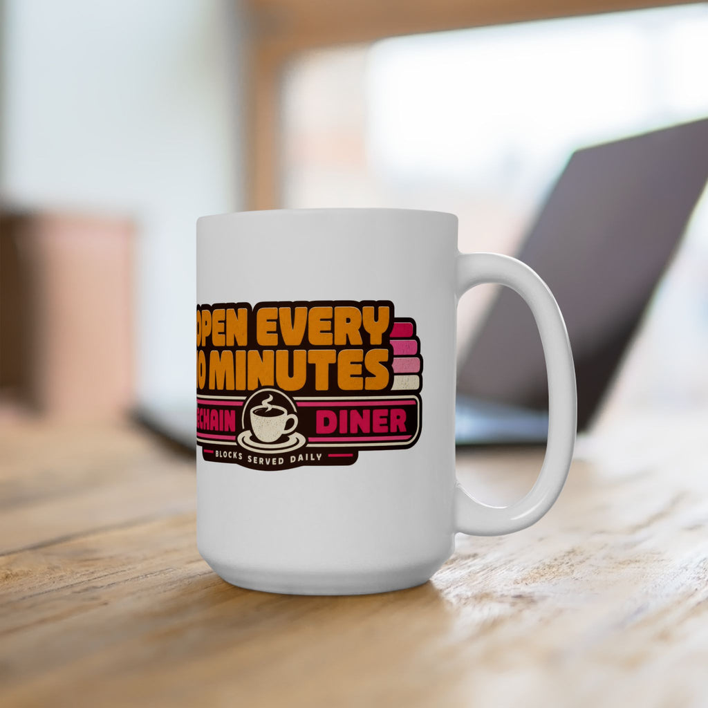 Open Every 10 Minutes Timechain Mug | Retro Coffee Mug | 11oz and 15 oz