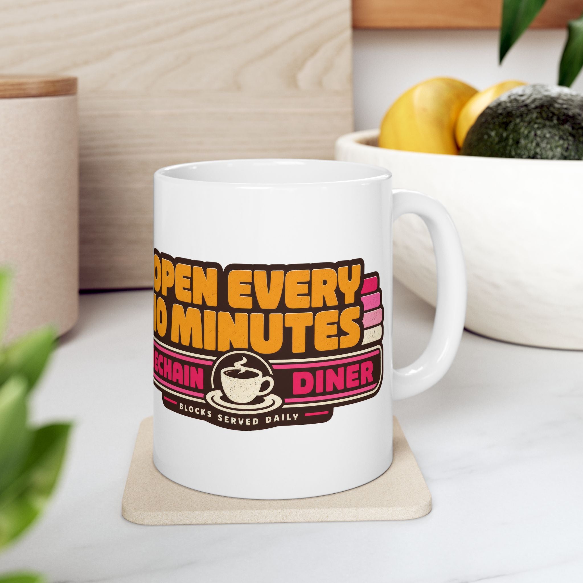 Open Every 10 Minutes Timechain Mug | Retro Coffee Mug | 11oz and 15 oz