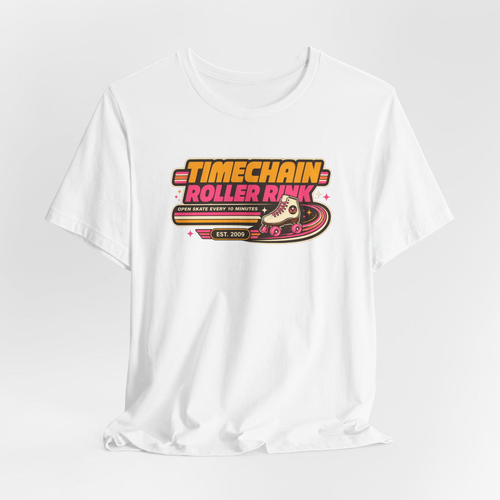 Incognito Timechain Roller Rink graphic tee | Retro roller skate design | Bella Canvas 3001