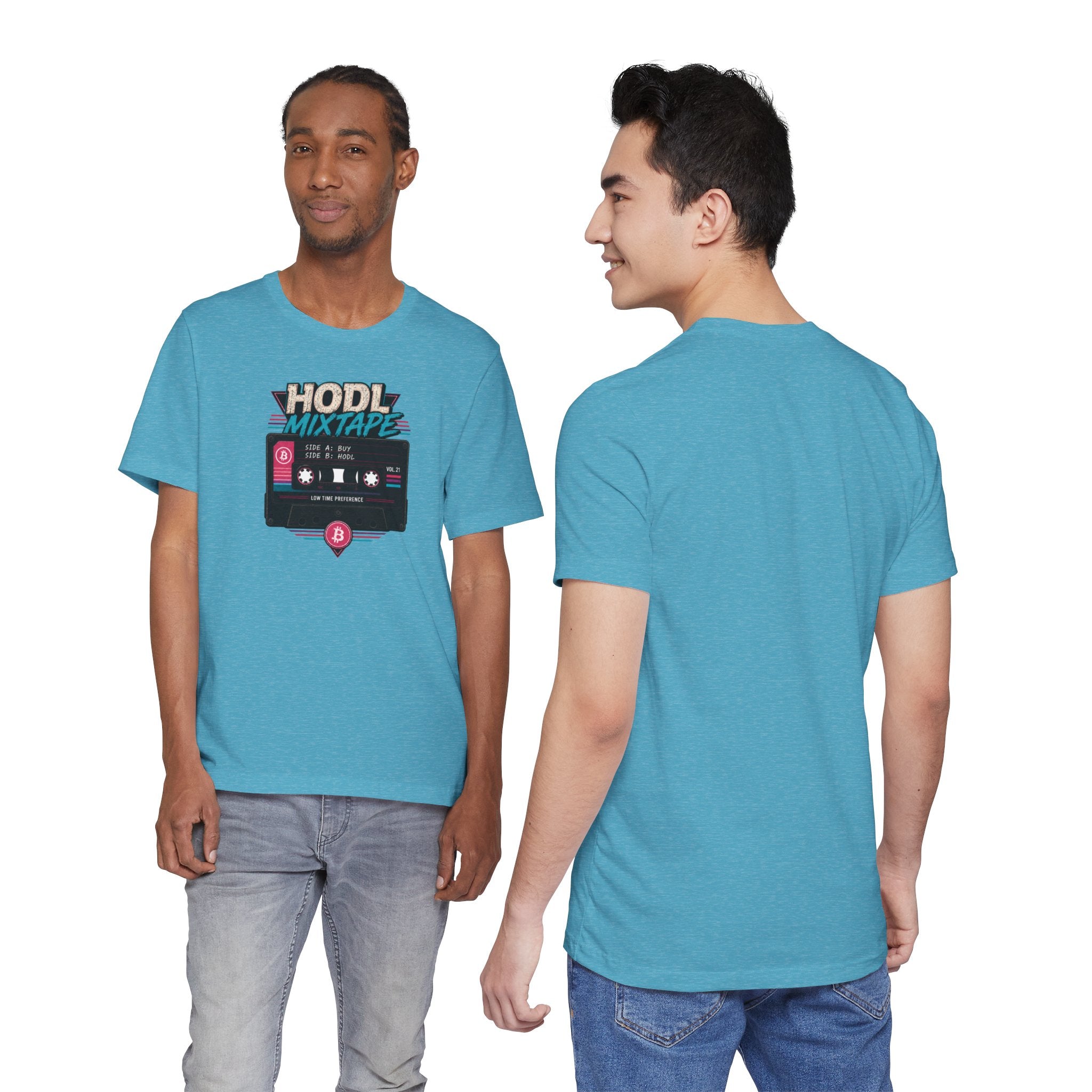 HODL Mixtape Cassette T-Shirt | Bitcoin Low Time Preference retro design Tee | Bella Canvas 3001
