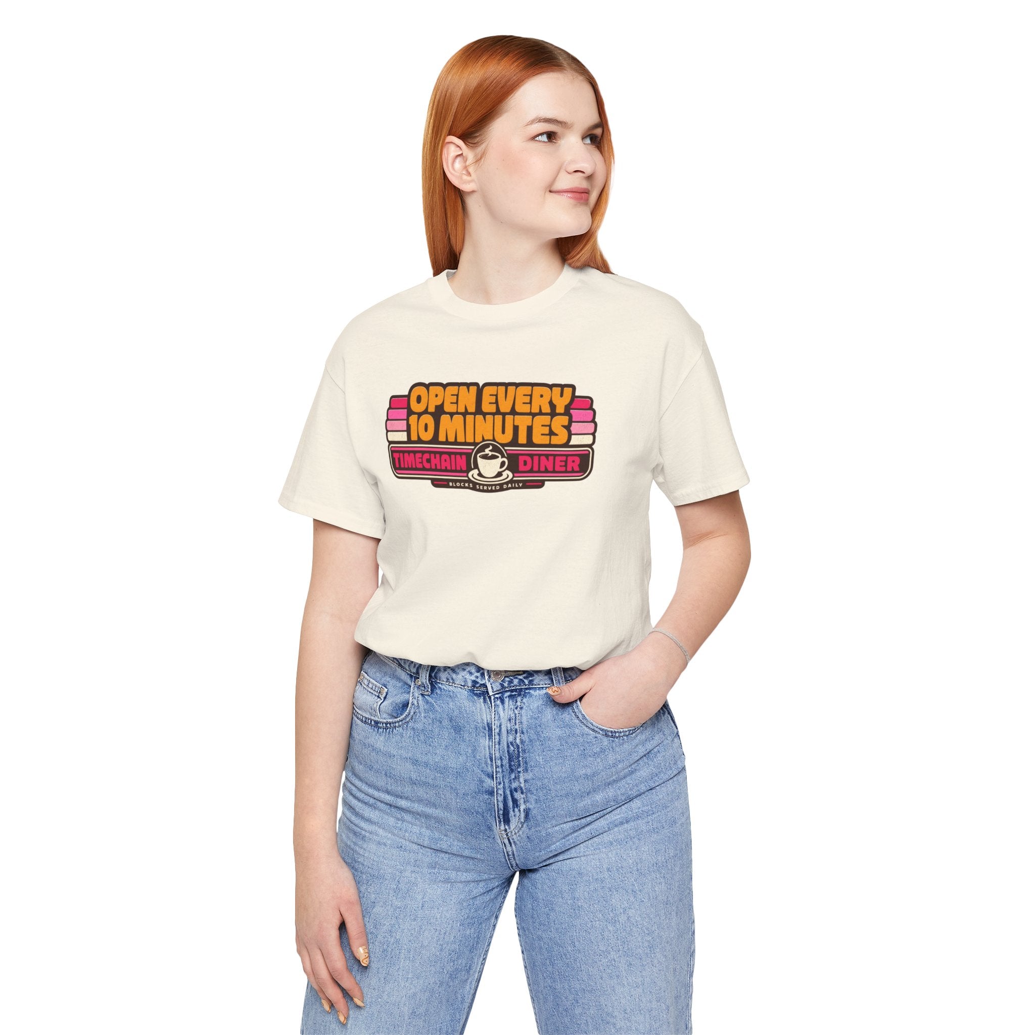 Incognito Open Every 10 Minutes Timechain Diner Tee | Retro Coffee T-Shirt | Bella Canvas 3001