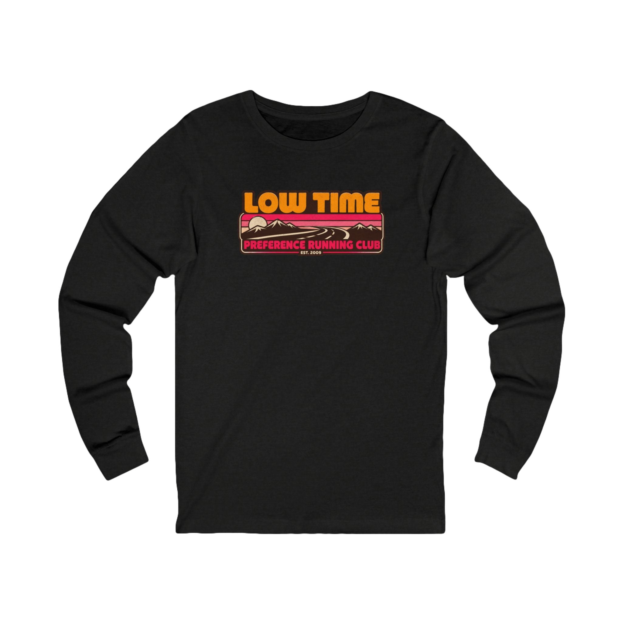 Incognito Low Time Preference Retro Running Club Long Sleeve T-Shirt | Bella Canvas