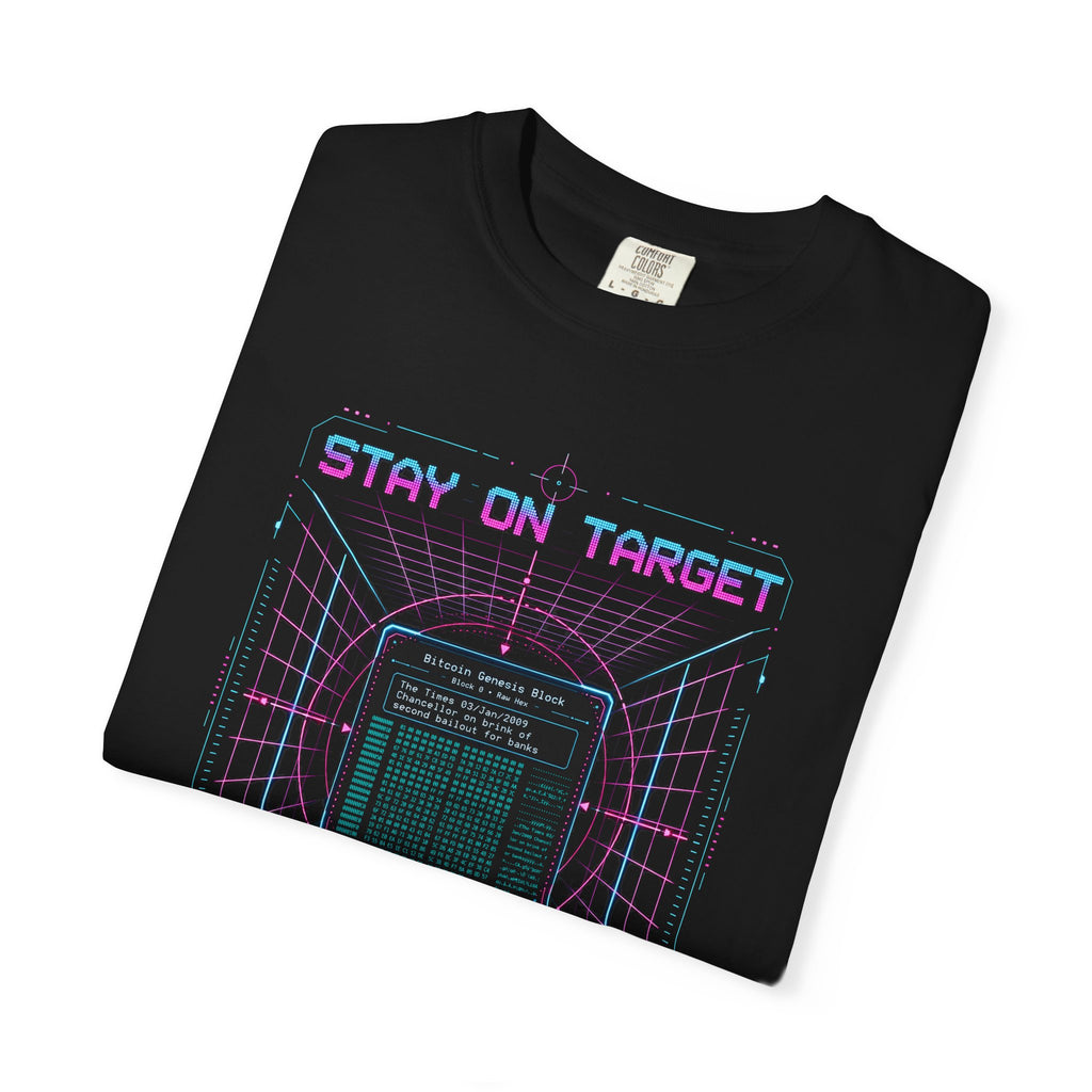 Bitcoin Genesis Block Heavyweight Tee | Retro 80s Cypherpunk T-shirt | Stay on Target | Comfort Colors 1717