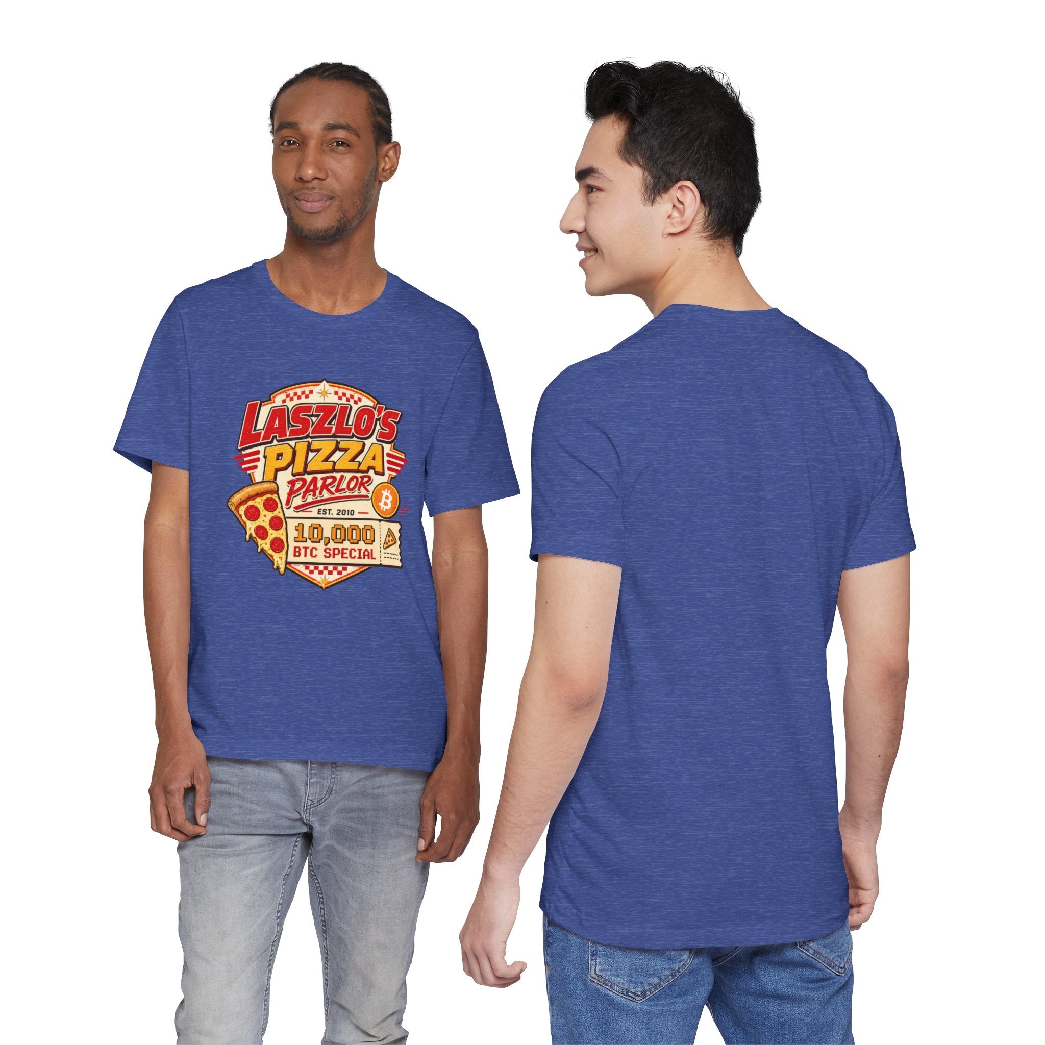 Laszlo's Pizza Parlor 10,000 Bitcoin Pizza Day Tee | Bella Canvas 3001