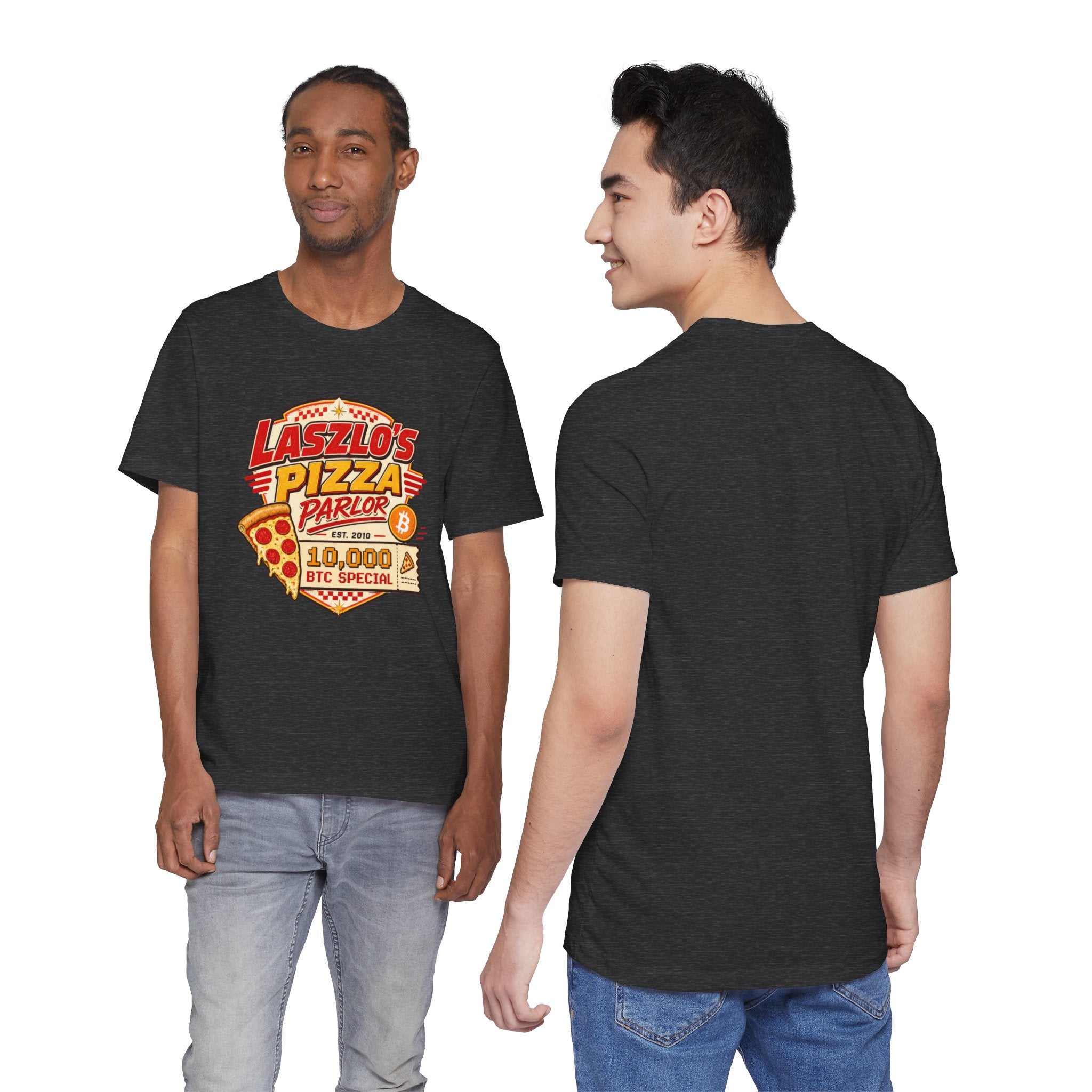 Laszlo's Pizza Parlor 10,000 Bitcoin Pizza Day Tee | Bella Canvas 3001