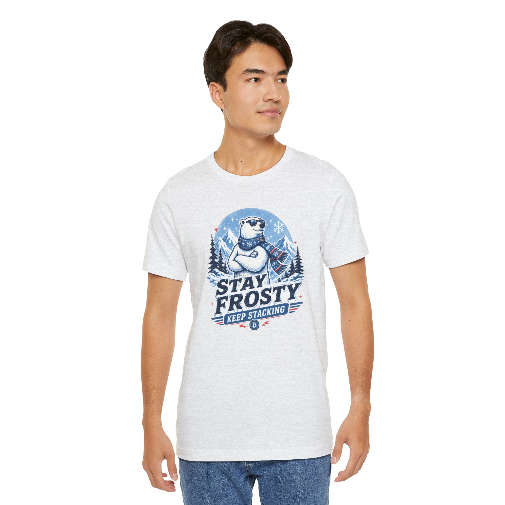 Stay Frosty, Keep Stacking Bitcoin T-Shirt | Bella Canvas 3001