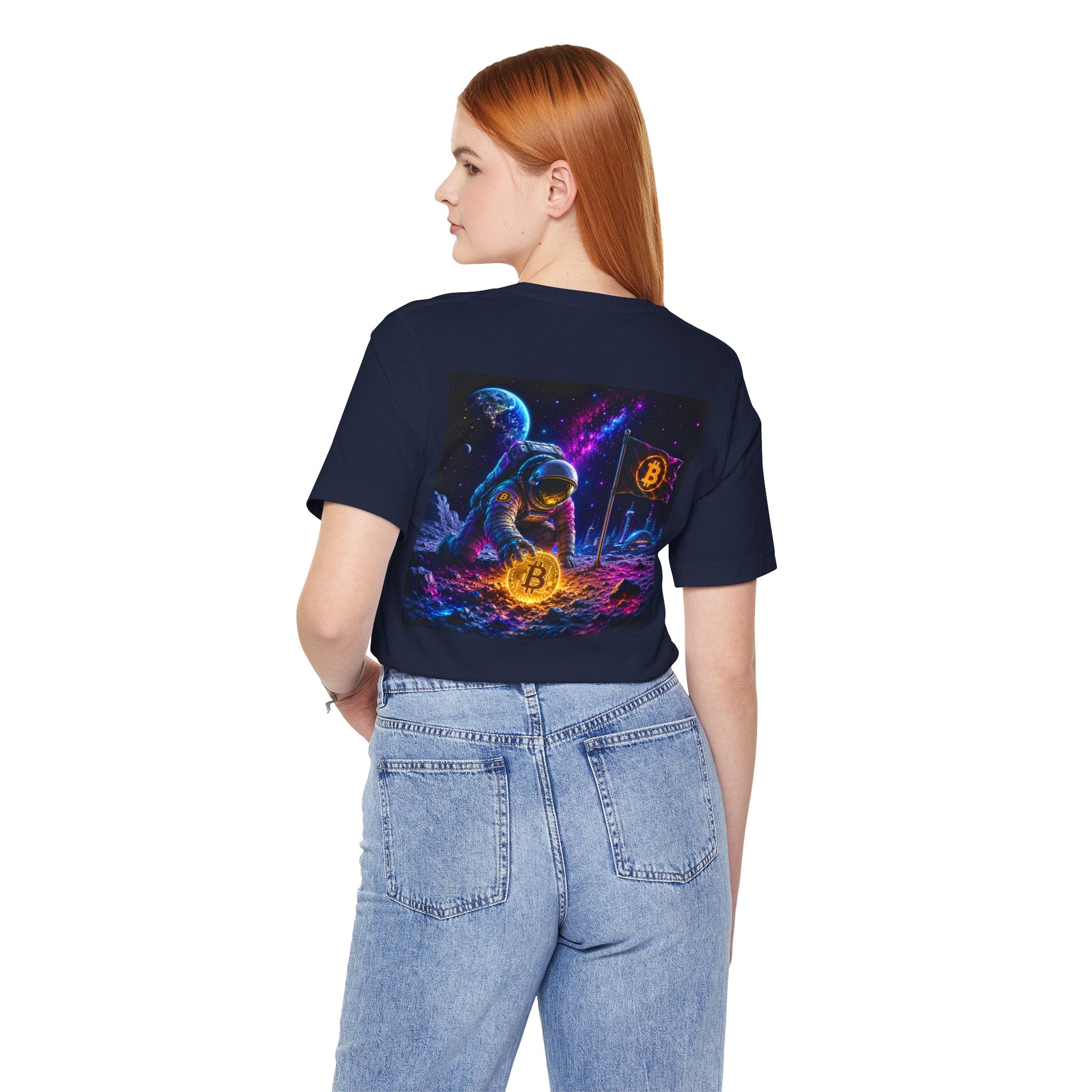 Futuristic Astronaut Bitcoin Mining Tee | Bella Canvas 3001