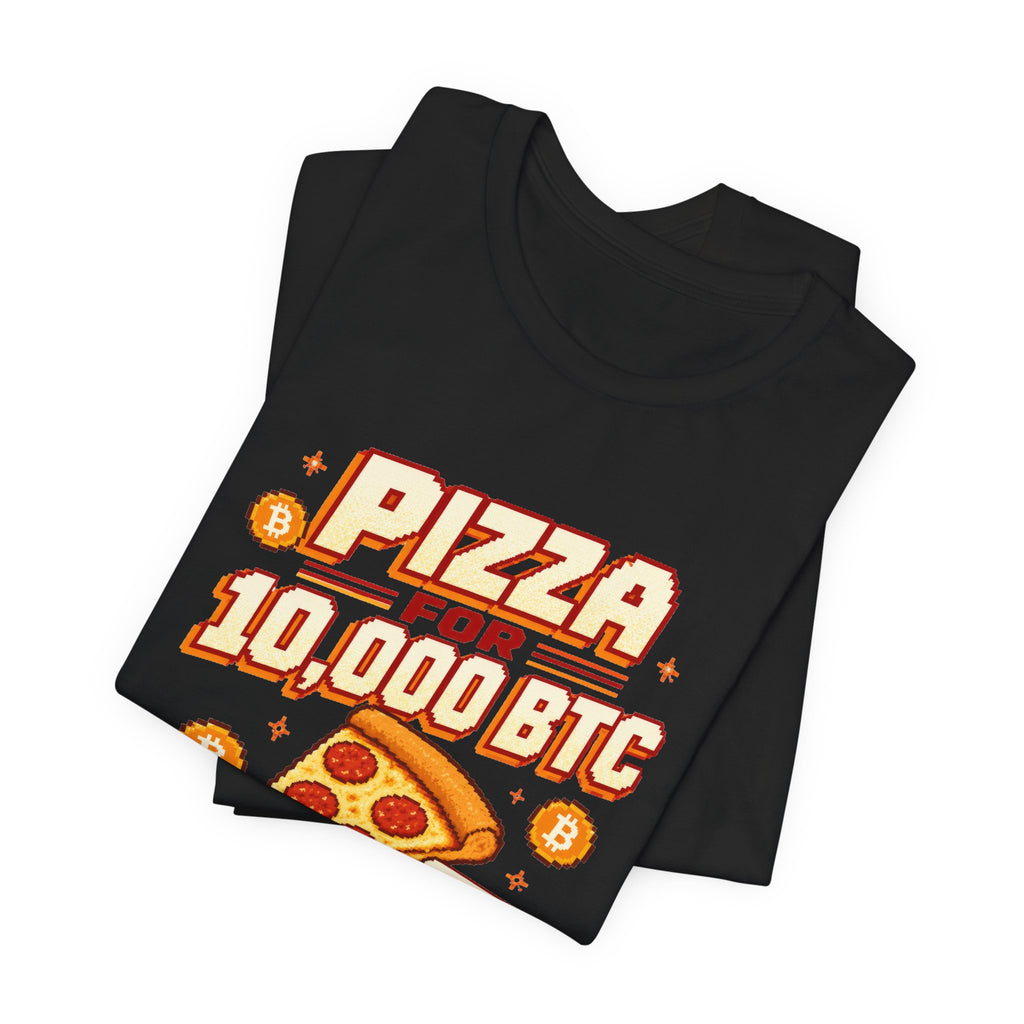 Pizza for 10,000 BTC T-Shirt | Bitcoin Pizza Day Tee | Bella Canvas 3001