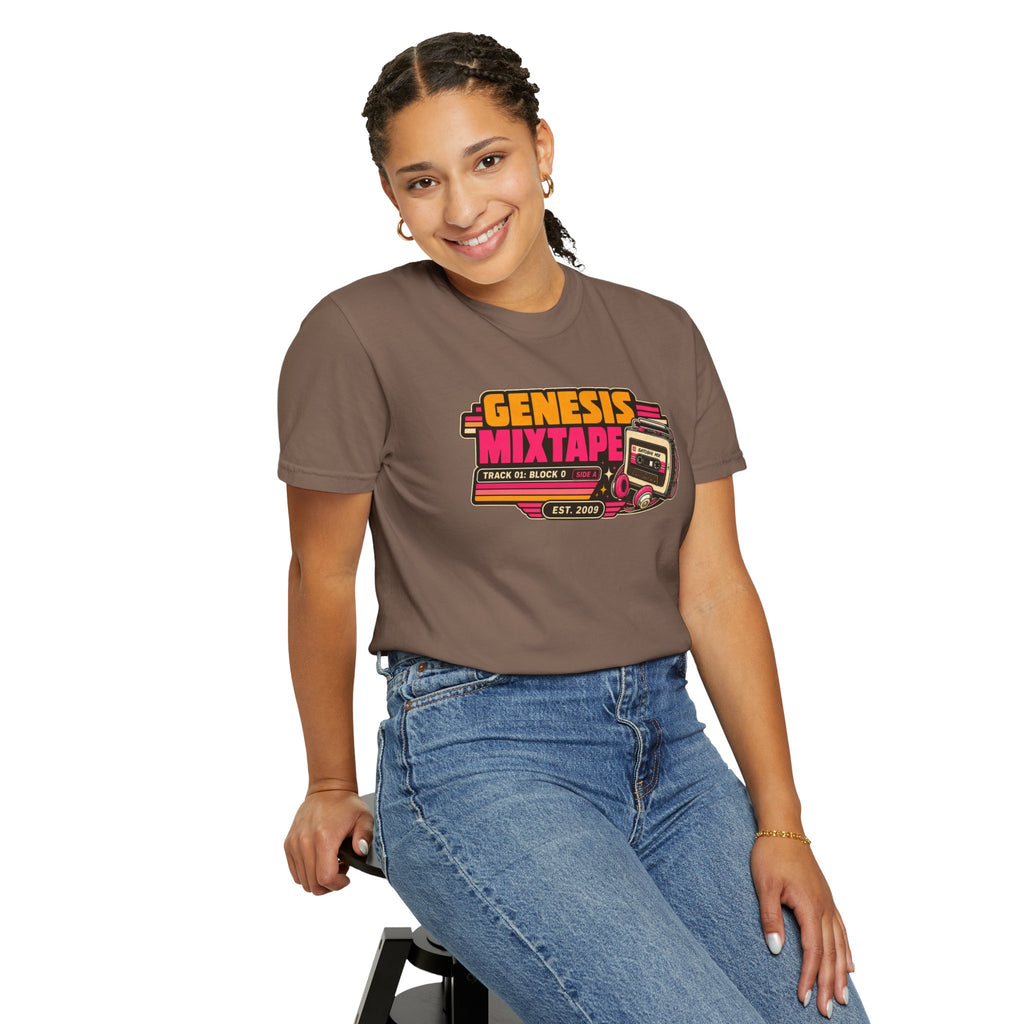 Incognito Heavyweight Genesis Mixtape Retro Cassette T-Shirt | Vintage Music Tee | Comfort Colors 1717