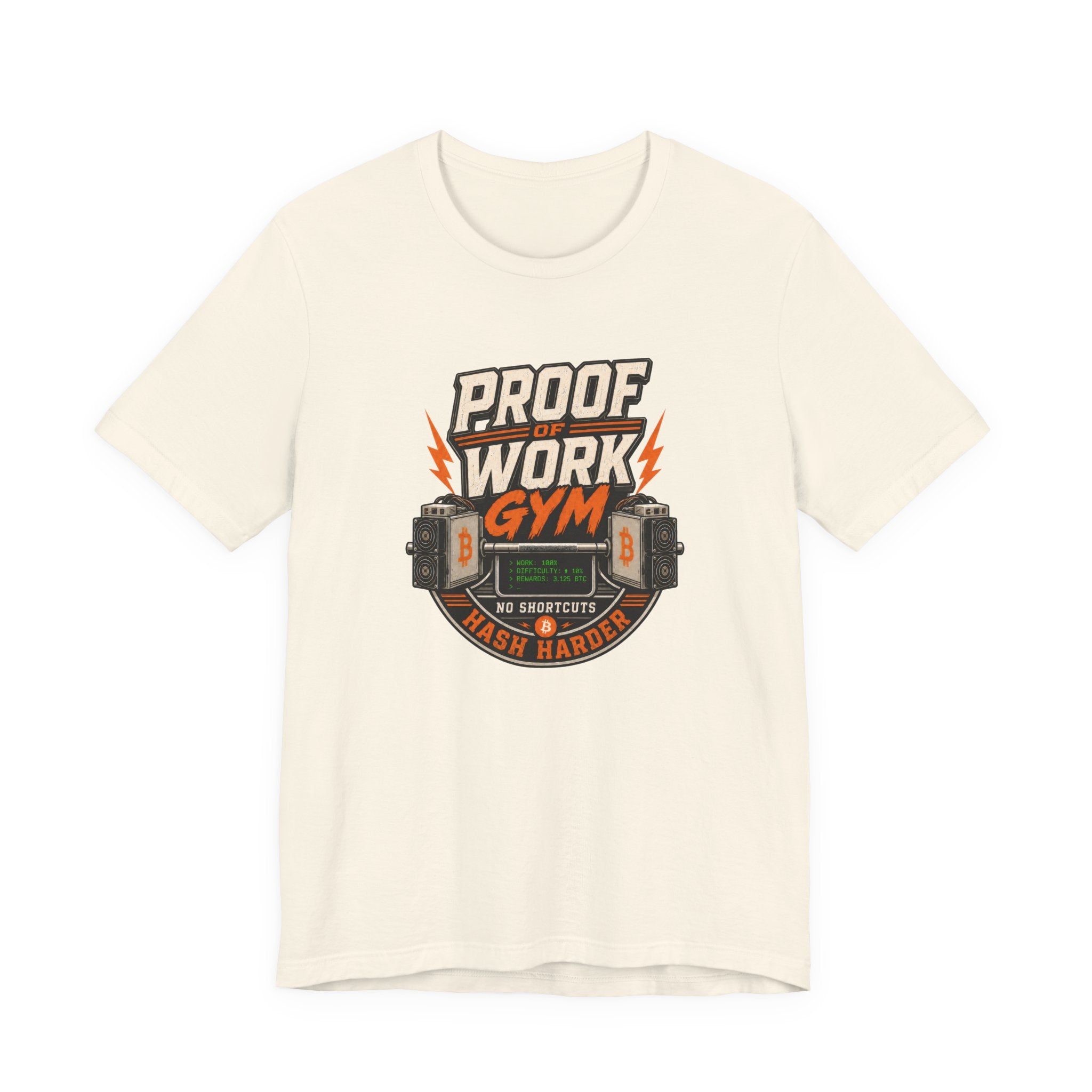 Proof of Work Bitcoin Mining Gym Tee | Bella Canvas 3001