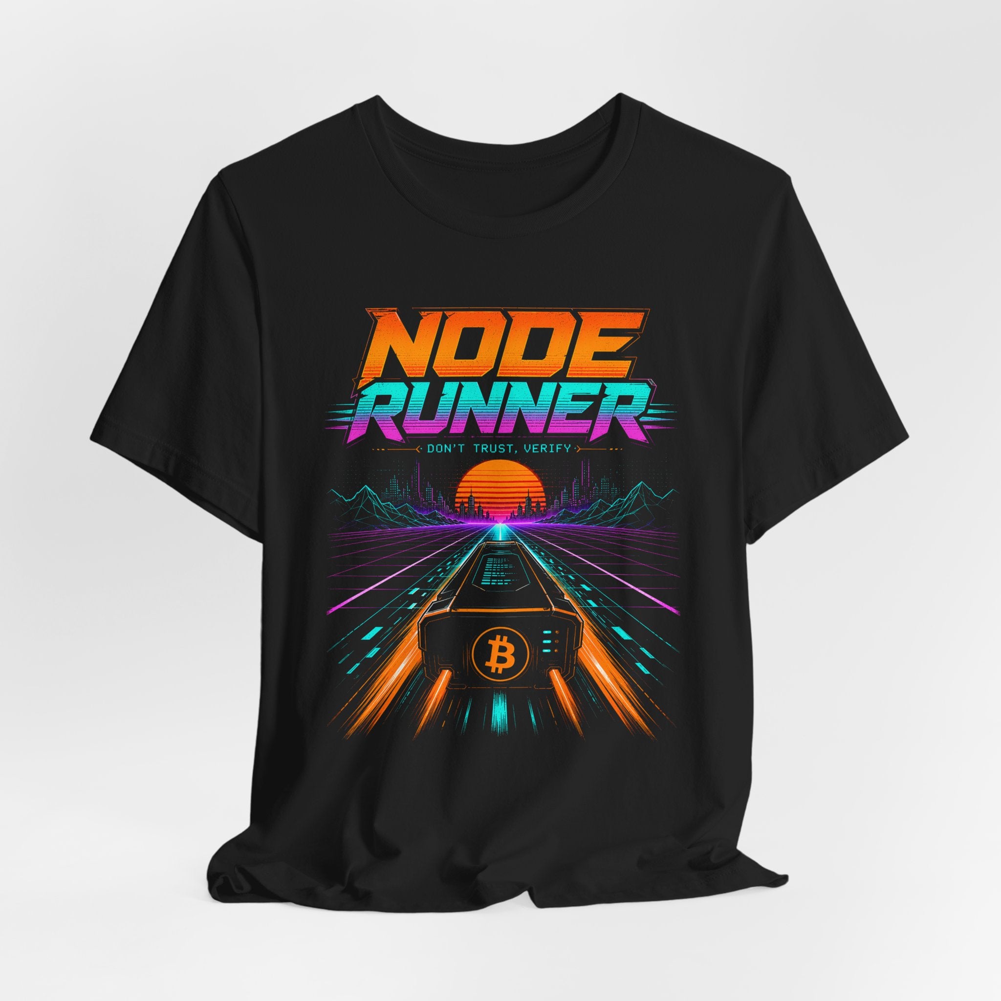 Node Runner Retro Cyberpunk T-Shirt | Bella Canvas 3001