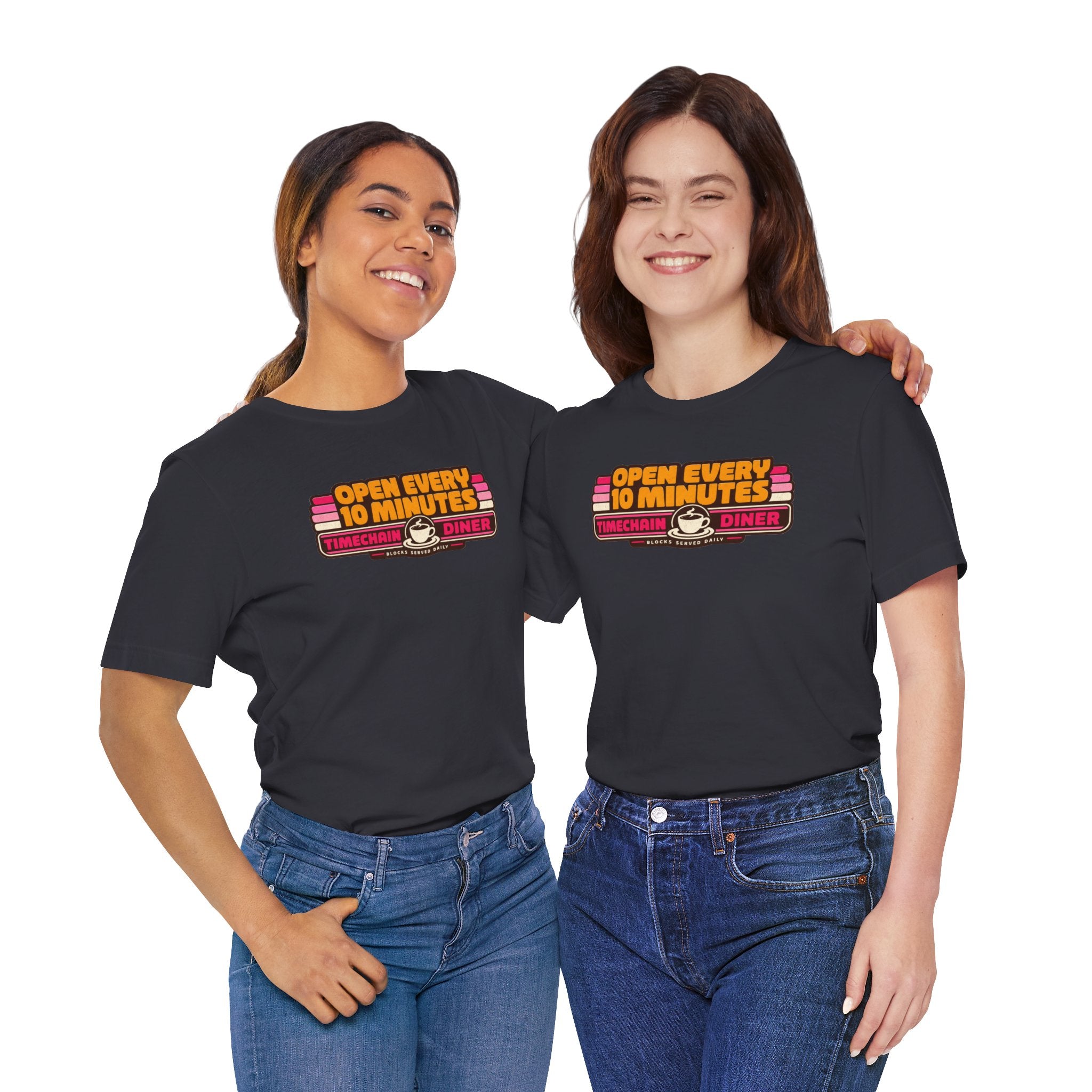 Incognito Open Every 10 Minutes Timechain Diner Tee | Retro Coffee T-Shirt | Bella Canvas 3001