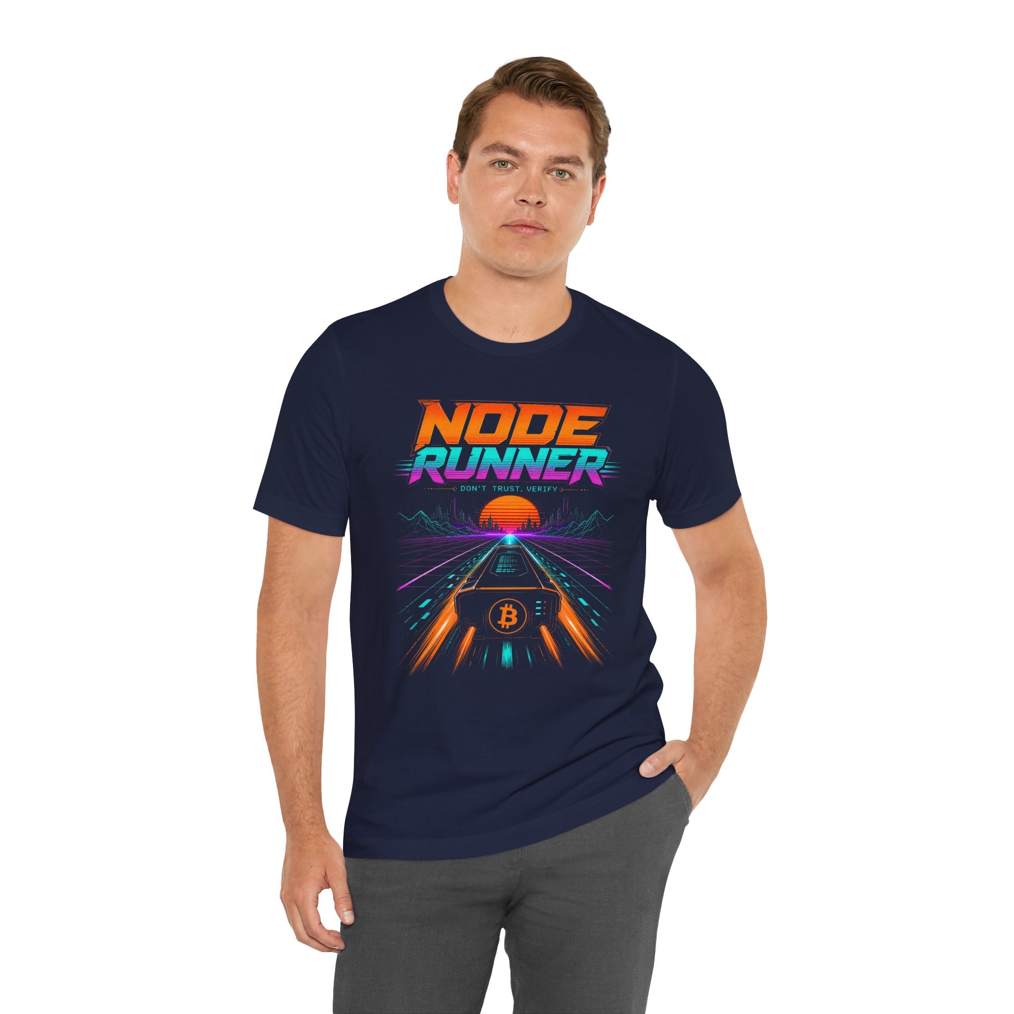 Node Runner Retro Cyberpunk T-Shirt | Bella Canvas 3001