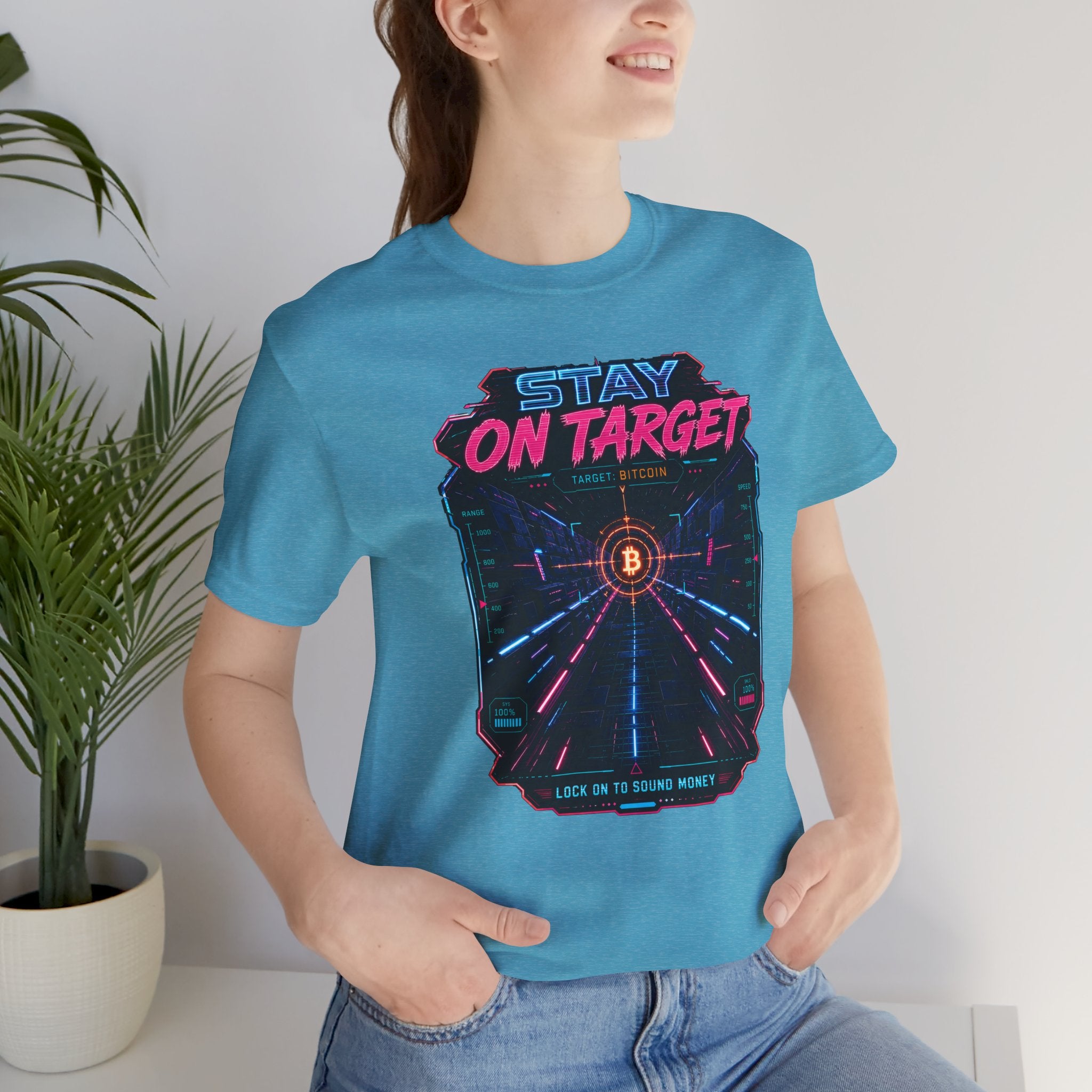 Stay On Target Bitcoin Graphic Tee | Bella Canvas 3001