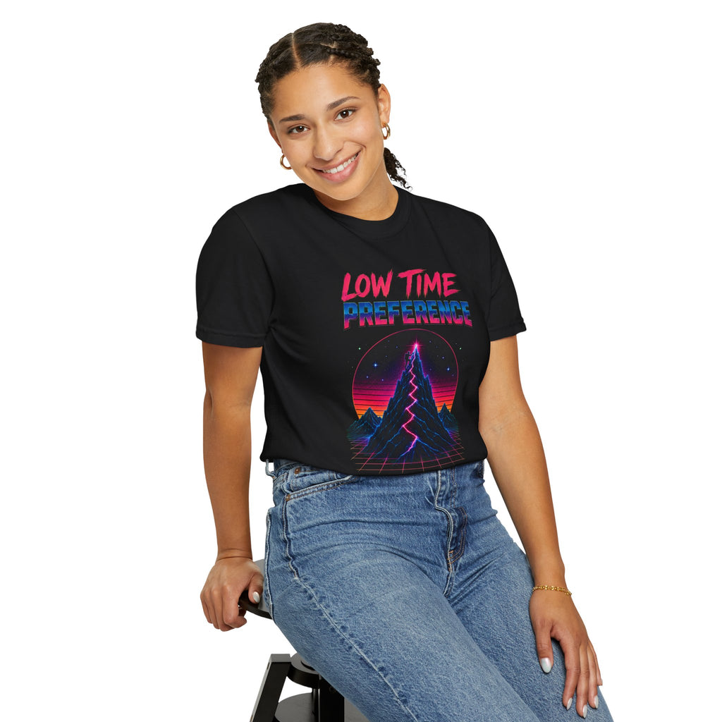 Incognito Heavyweight Low Time Preference Retro Synthwave Mountain T-Shirt | Comfort Colors 1717