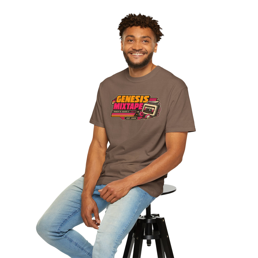 Incognito Heavyweight Genesis Mixtape Retro Cassette T-Shirt | Vintage Music Tee | Comfort Colors 1717