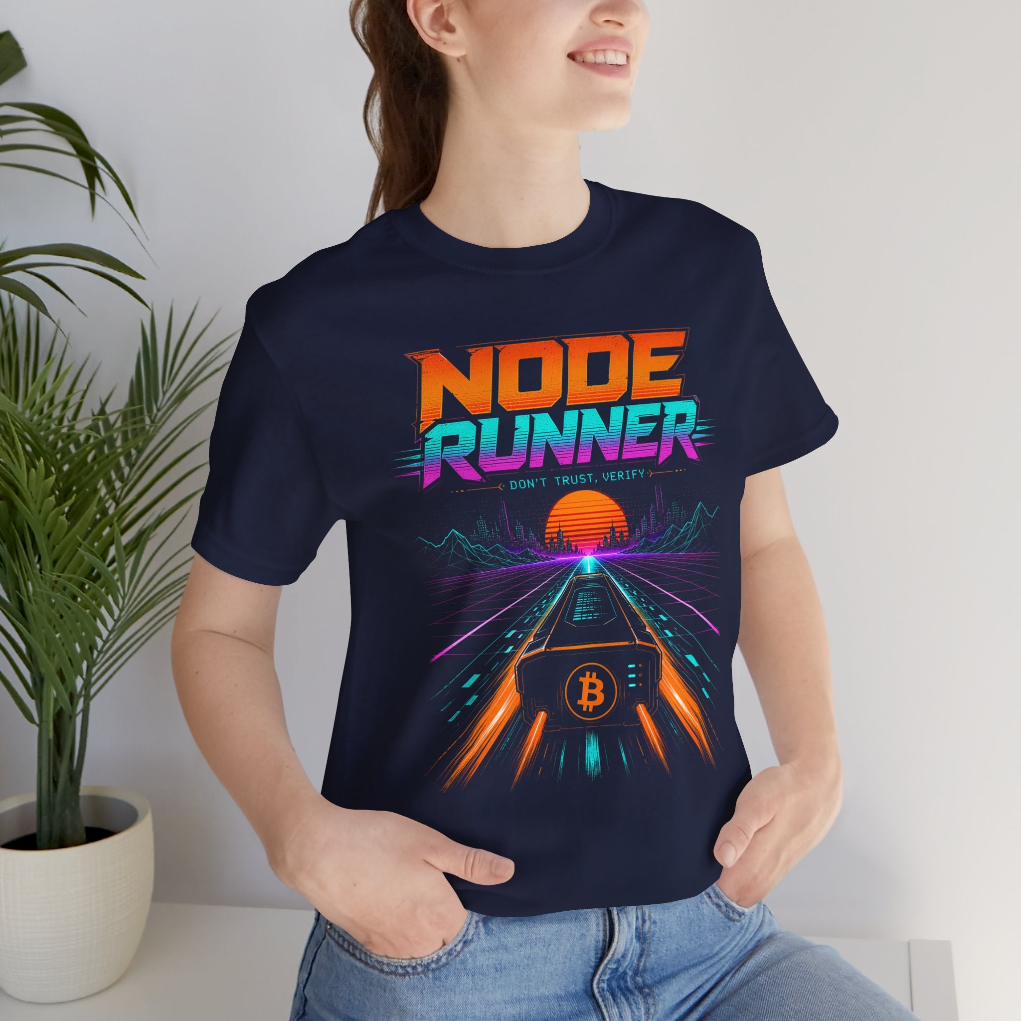 Node Runner Retro Cyberpunk T-Shirt | Bella Canvas 3001