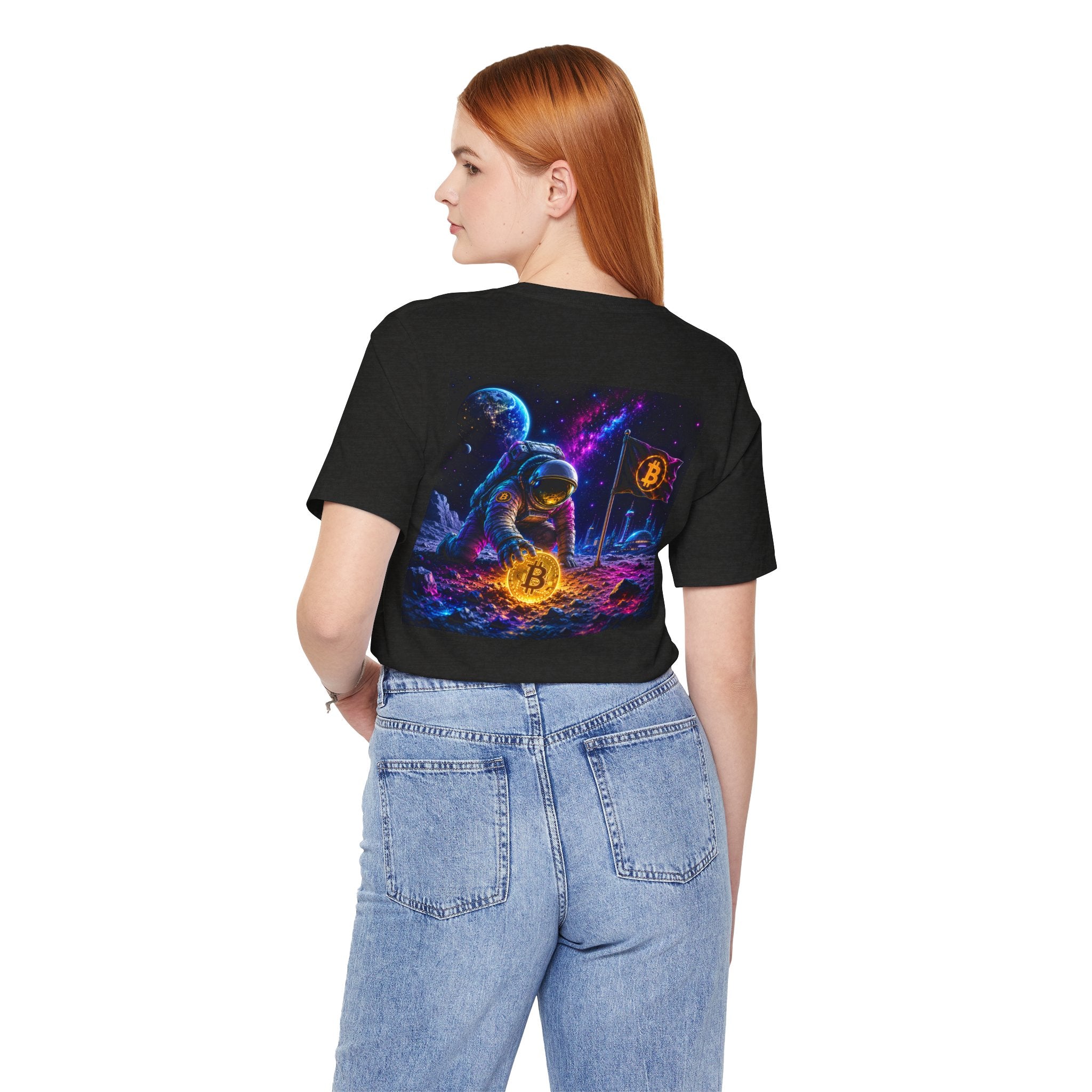 Futuristic Astronaut Bitcoin Mining Tee | Bella Canvas 3001