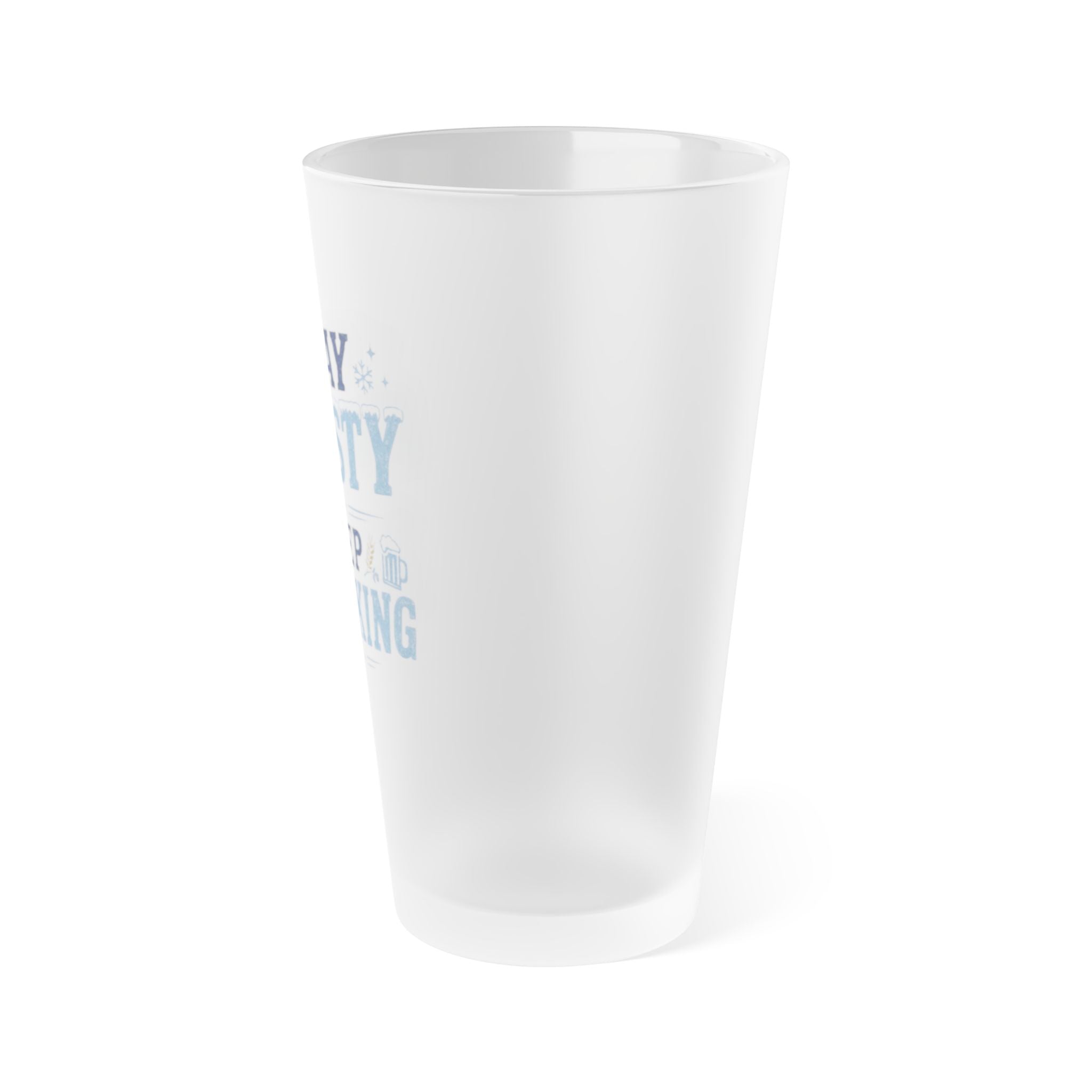 Stay Frosty Keep Stacking Bitcoin Pint Glass | Frosted 16oz Beer Glass