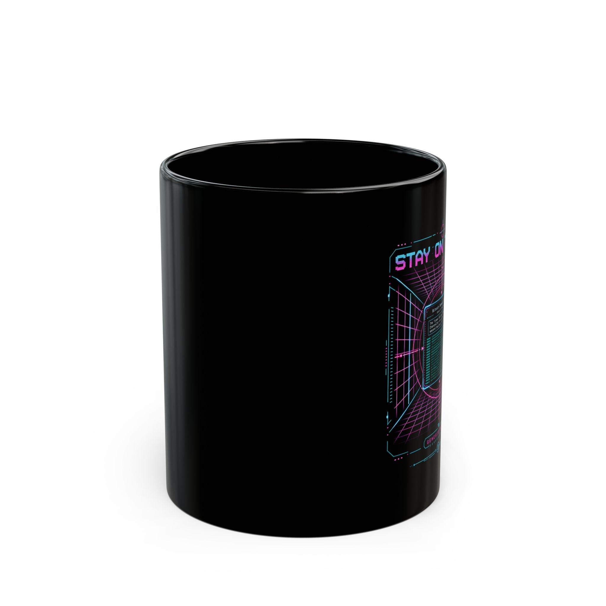 Stay On Target Retro Bitcoin Genesis Block Mug 11oz and 15oz
