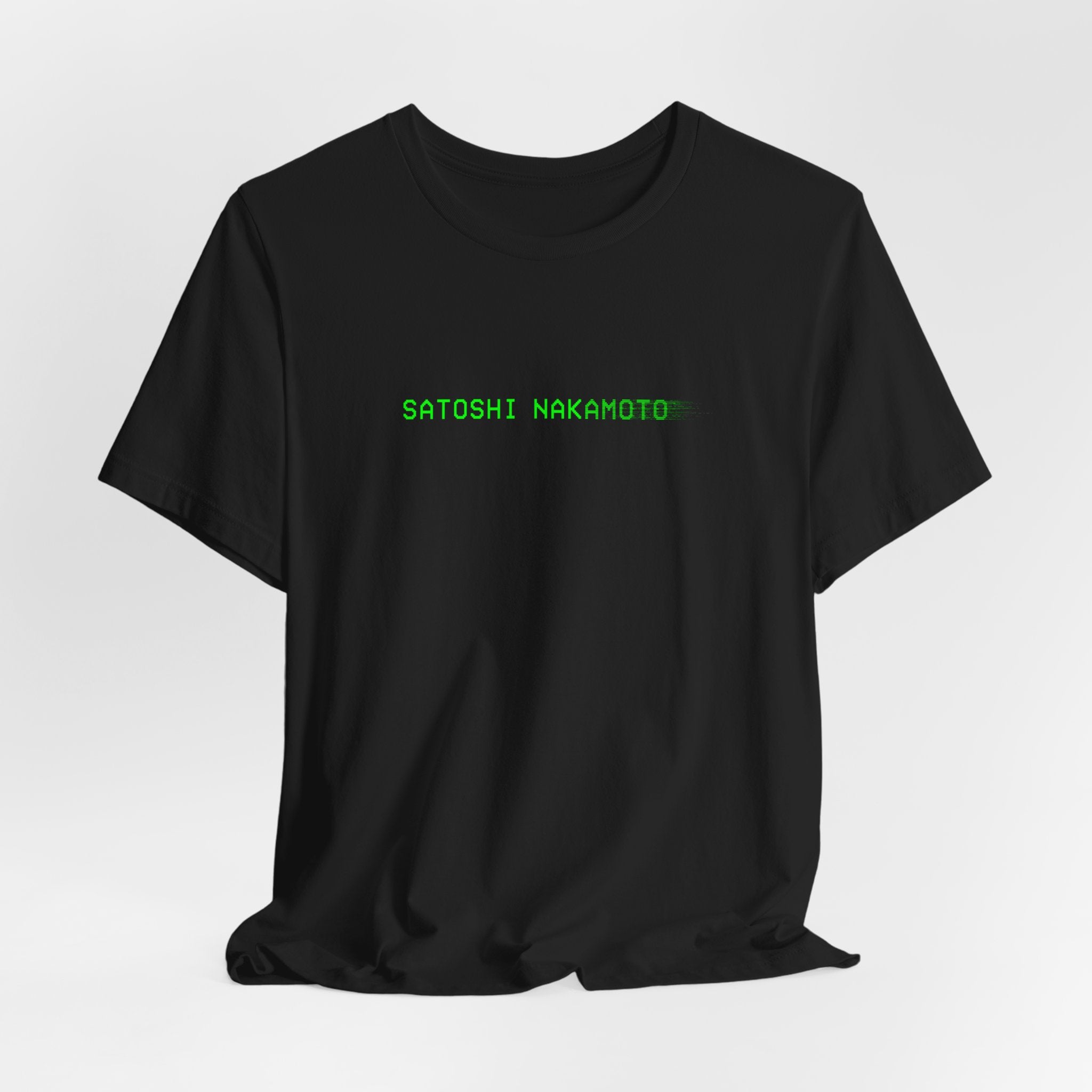 Satoshi Nakamoto Shirt | Retro Green Terminal Bitcoin Tee | Anonymous Creator Bitcoin Merch | Bella Canvas 3001
