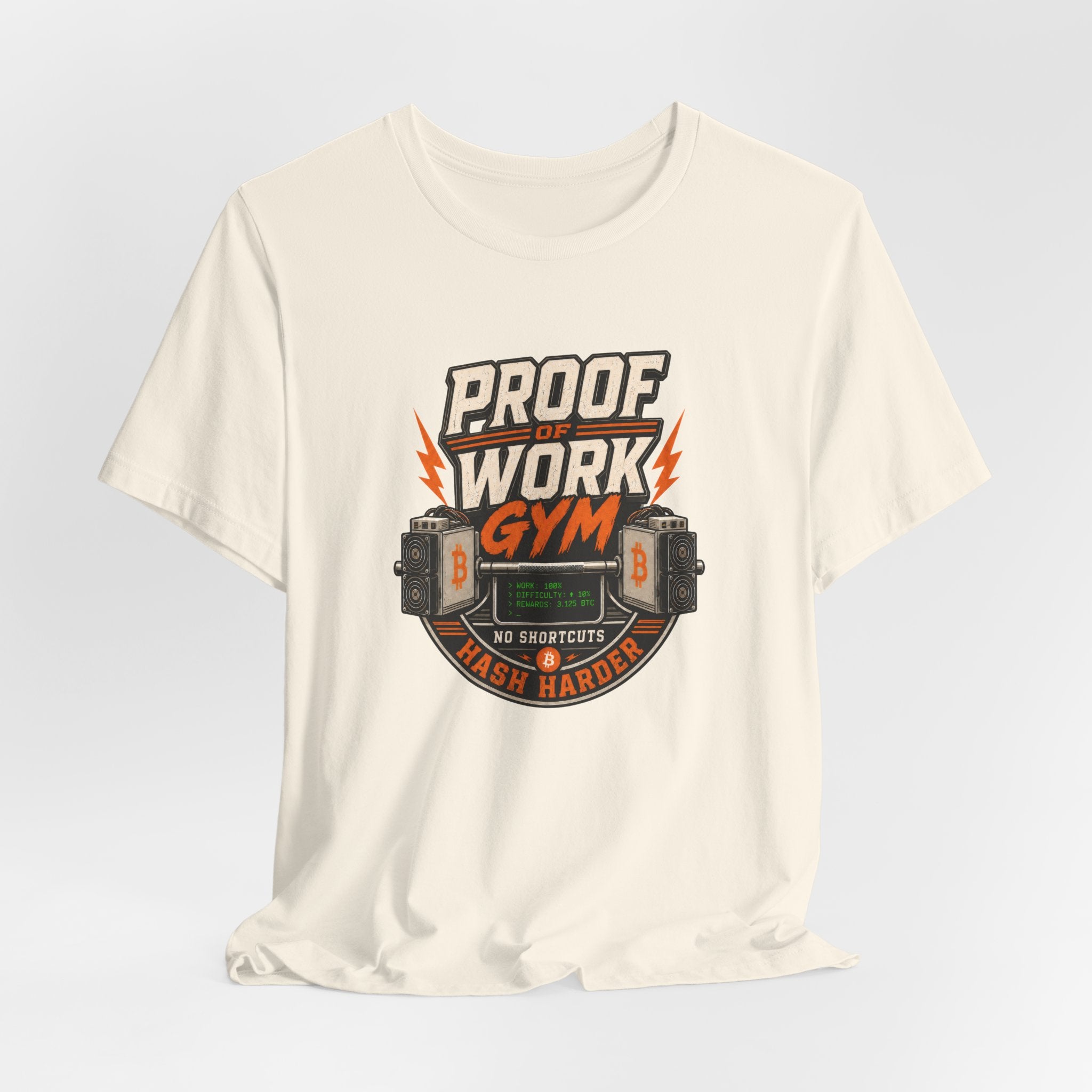 Proof of Work Bitcoin Mining Gym Tee | Bella Canvas 3001