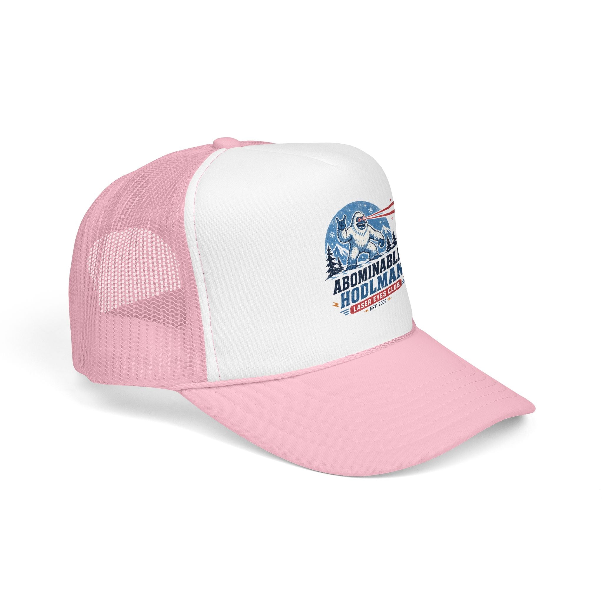 Abominable HODLman Laser Eyes Club Foam Trucker Hat