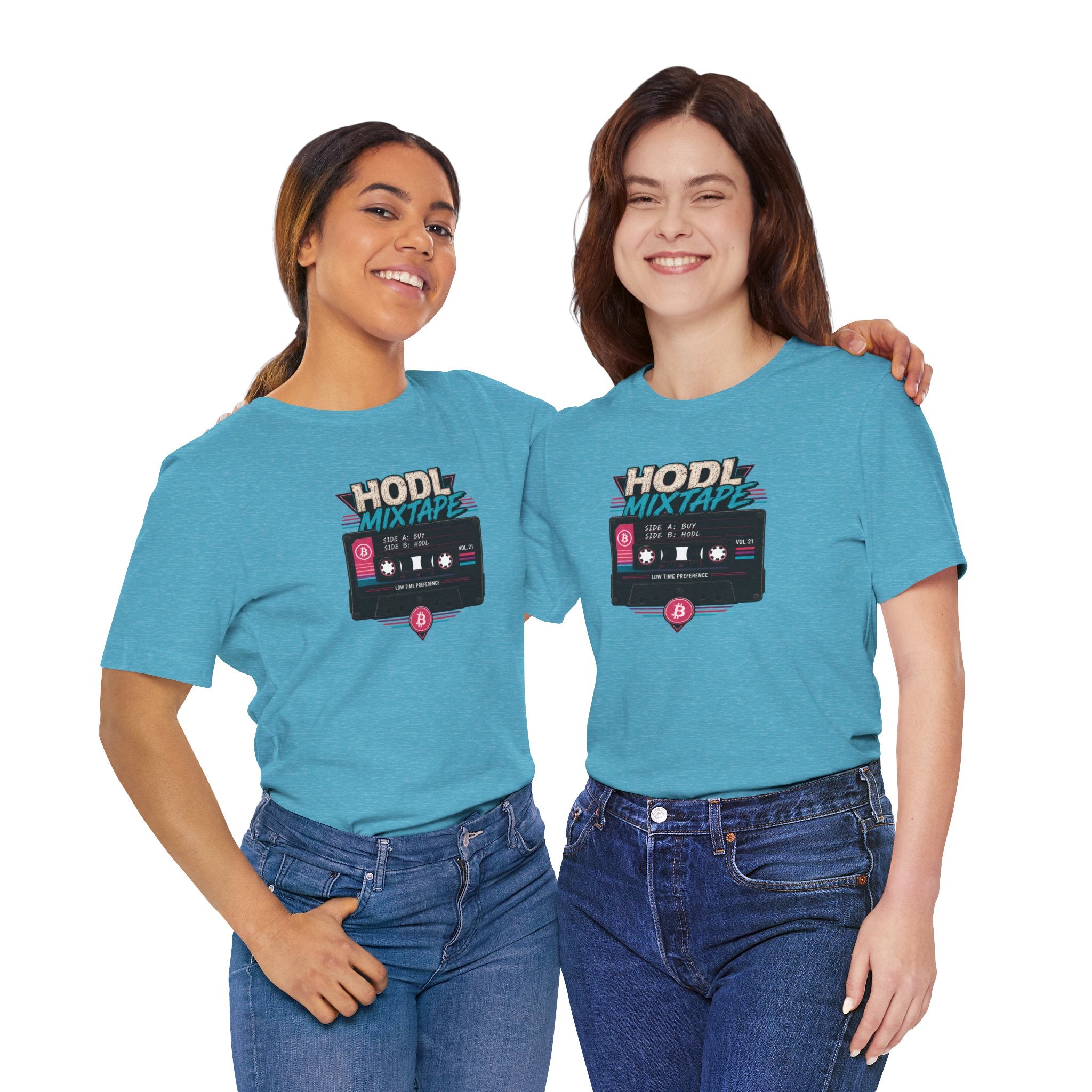 HODL Mixtape Cassette T-Shirt | Bitcoin Low Time Preference retro design Tee | Bella Canvas 3001