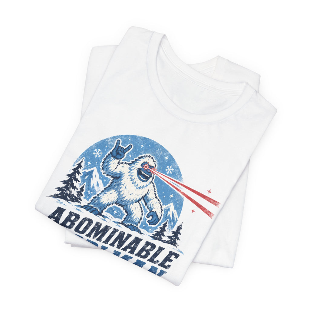 Abominable Hodlman Laser Eyes Club Bitcoin Tee | Yeti Holiday Shirt | Bella Canvas 3001