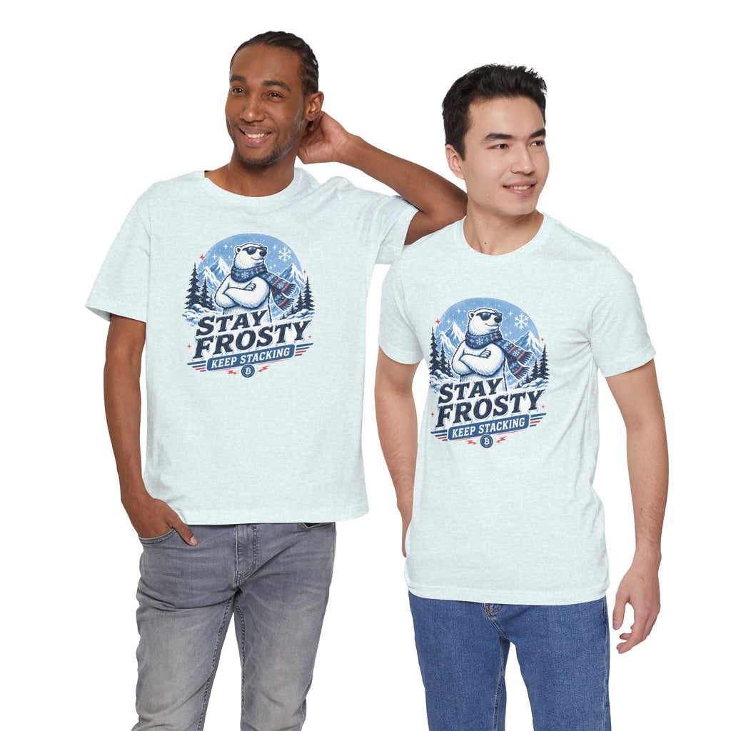 Stay Frosty, Keep Stacking Bitcoin T-Shirt | Bella Canvas 3001