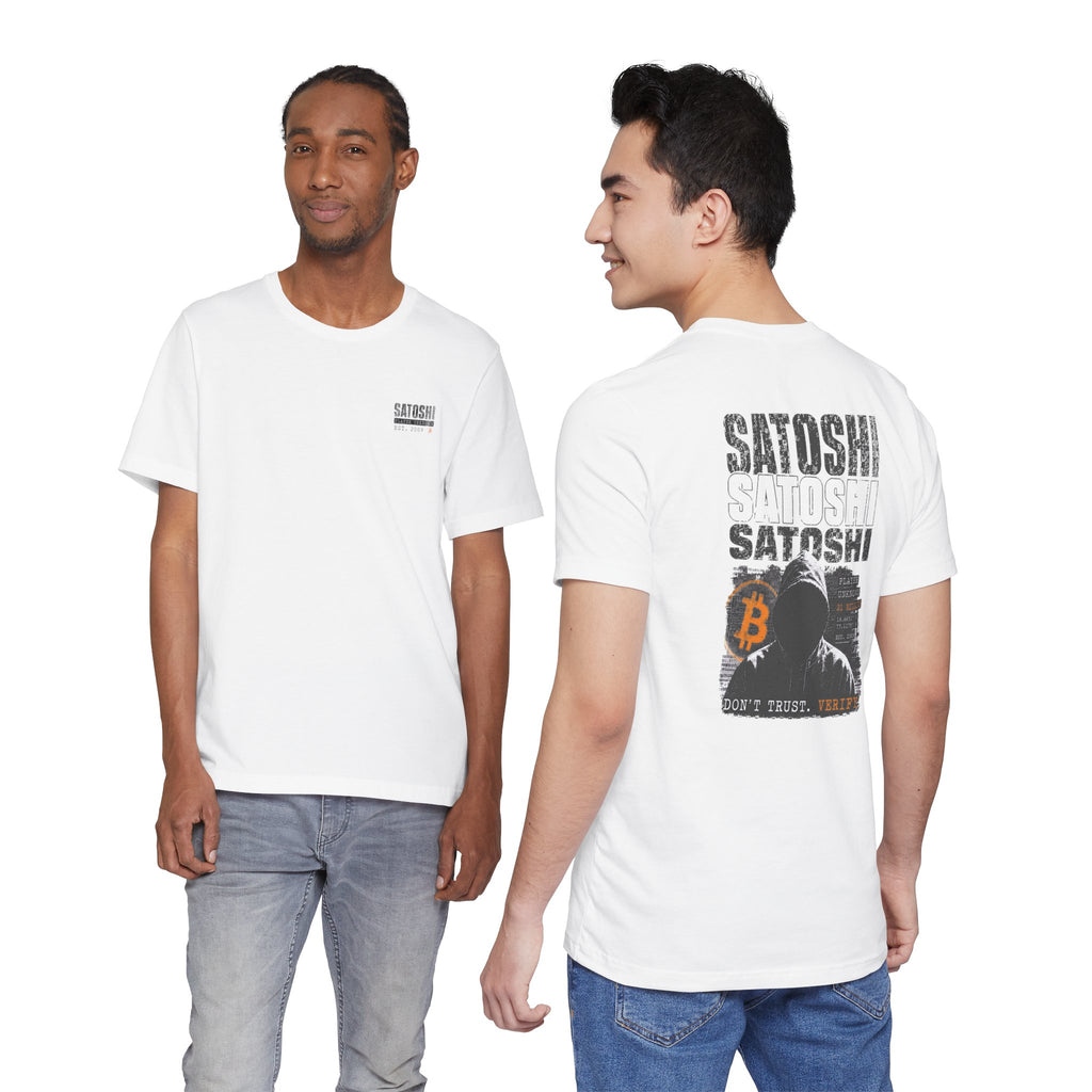 Satoshi Nakamoto Shirt | Player Unknown Bitcoin Tee | Don't Trust Verify Band T-shirt | Bella Canvas 3001