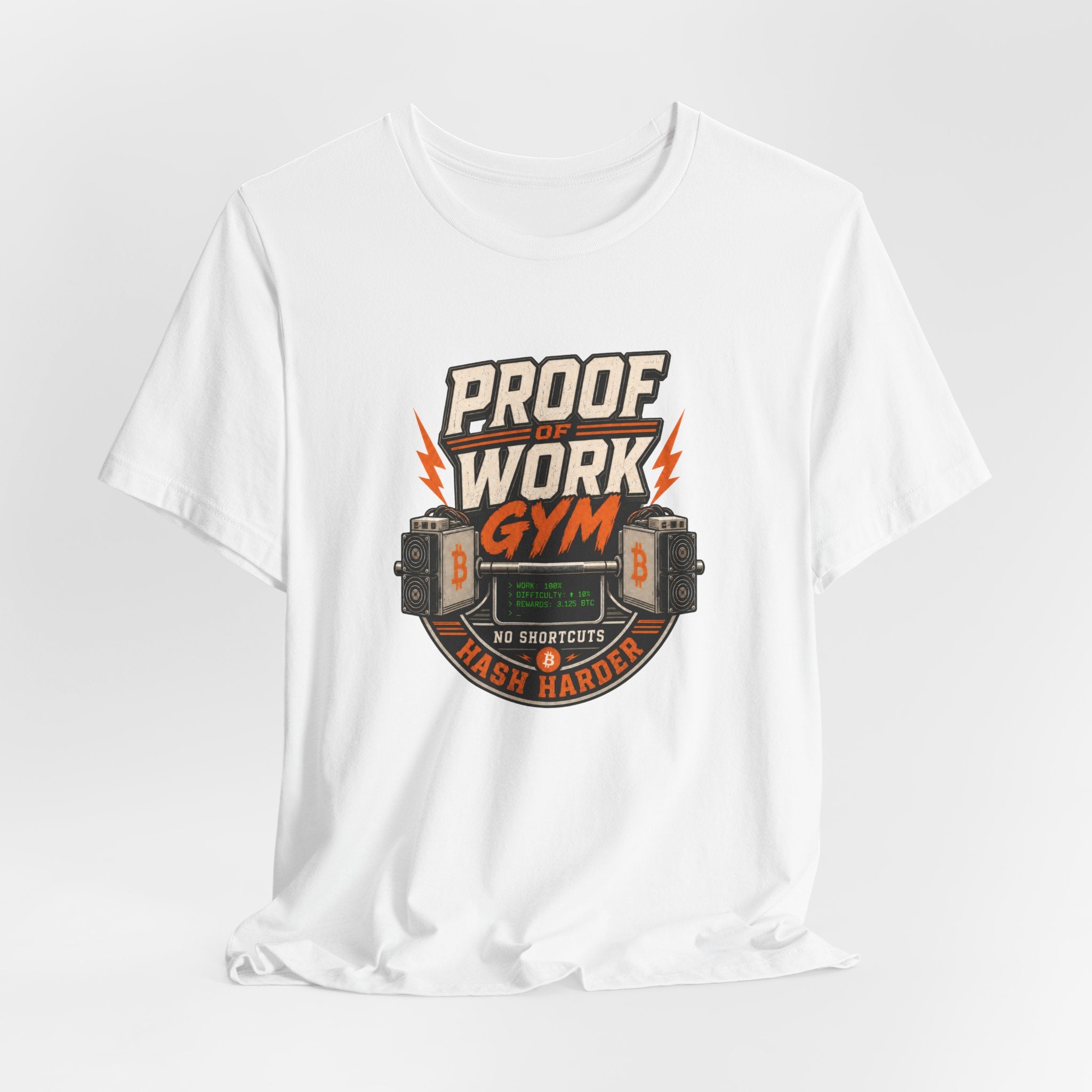 Proof of Work Bitcoin Mining Gym Tee | Bella Canvas 3001