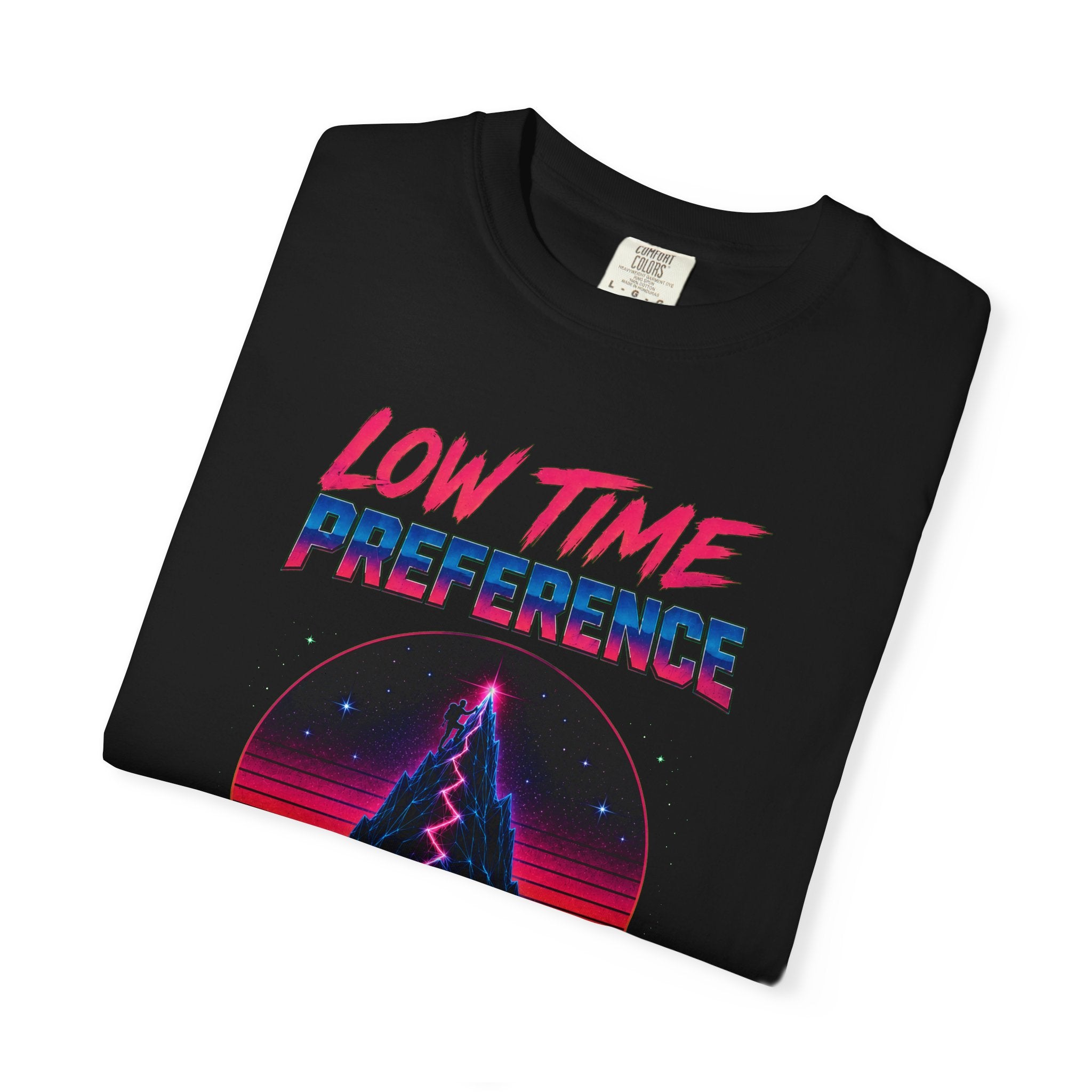 Incognito Heavyweight Low Time Preference Retro Synthwave Mountain T-Shirt | Comfort Colors 1717