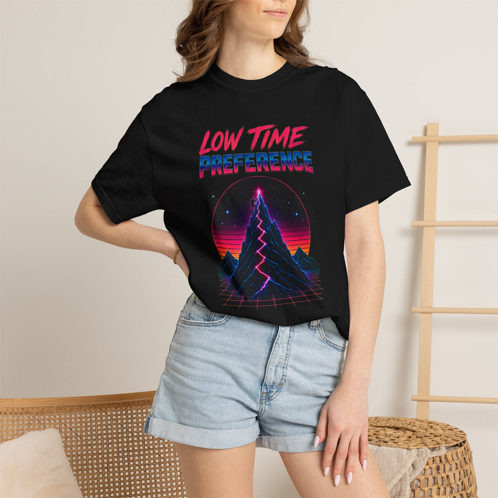 Incognito Heavyweight Low Time Preference Retro Synthwave Mountain T-Shirt | Comfort Colors 1717
