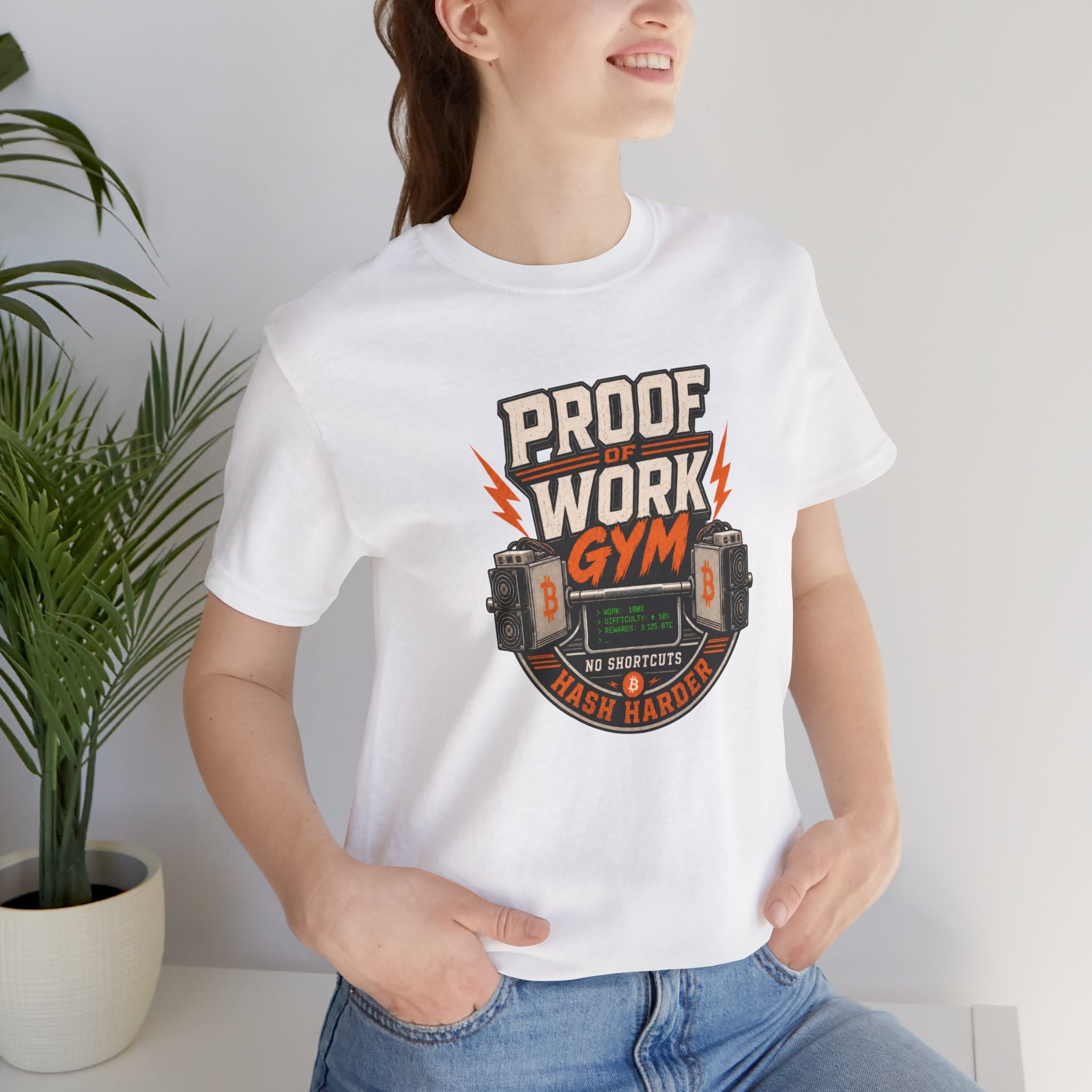 Proof of Work Bitcoin Mining Gym Tee | Bella Canvas 3001