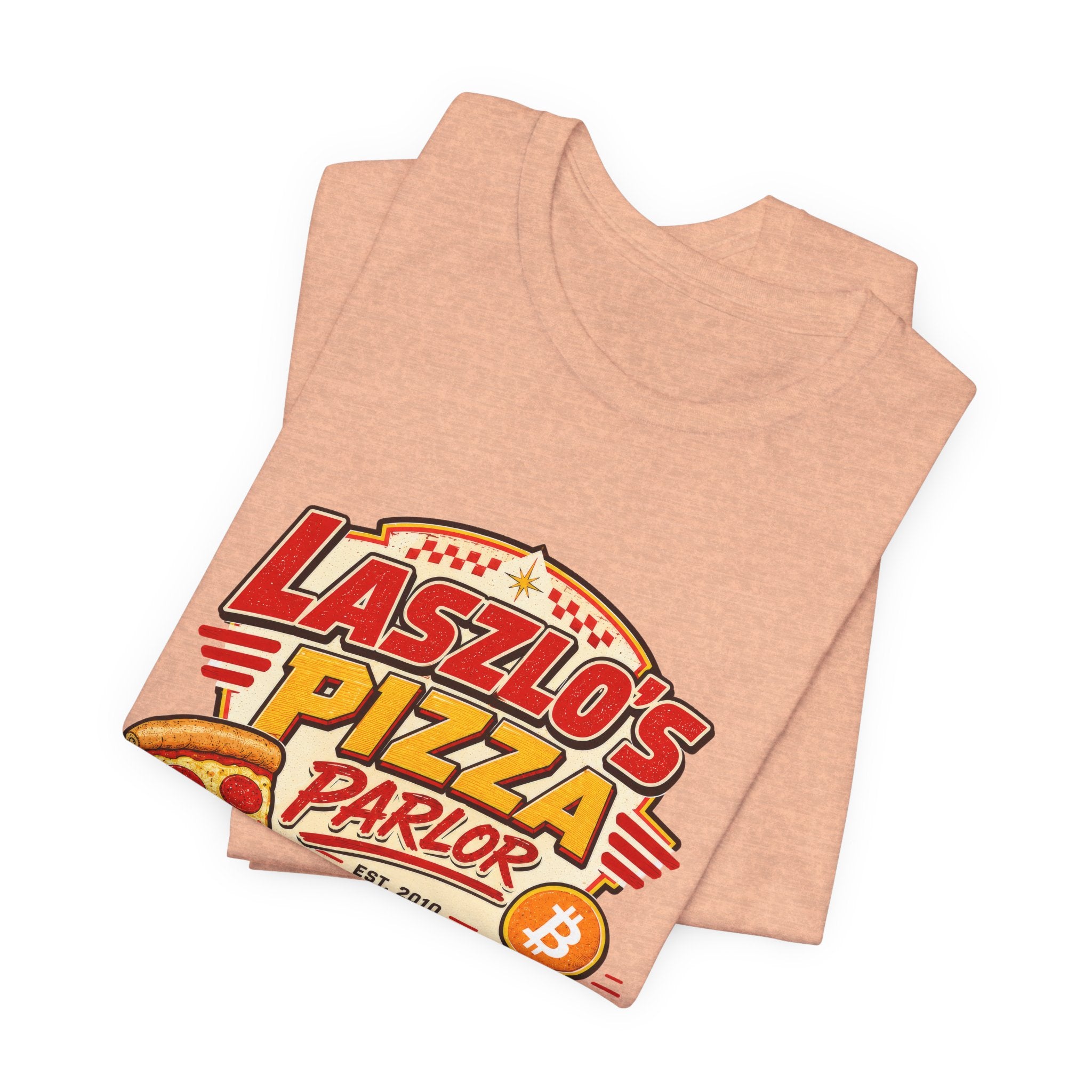 Laszlo's Pizza Parlor 10,000 Bitcoin Pizza Day Tee | Bella Canvas 3001