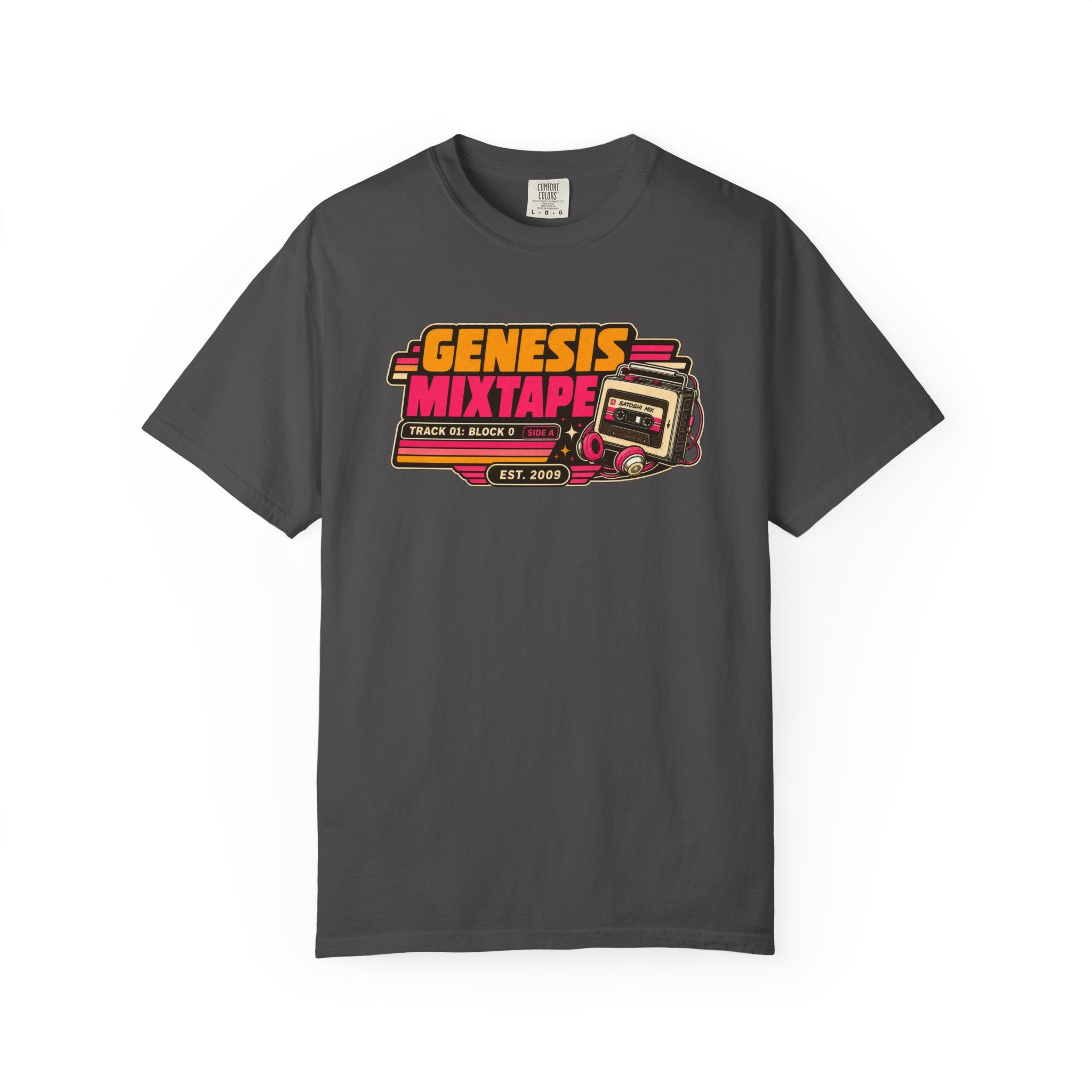 Incognito Heavyweight Genesis Mixtape Retro Cassette T-Shirt | Vintage Music Tee | Comfort Colors 1717