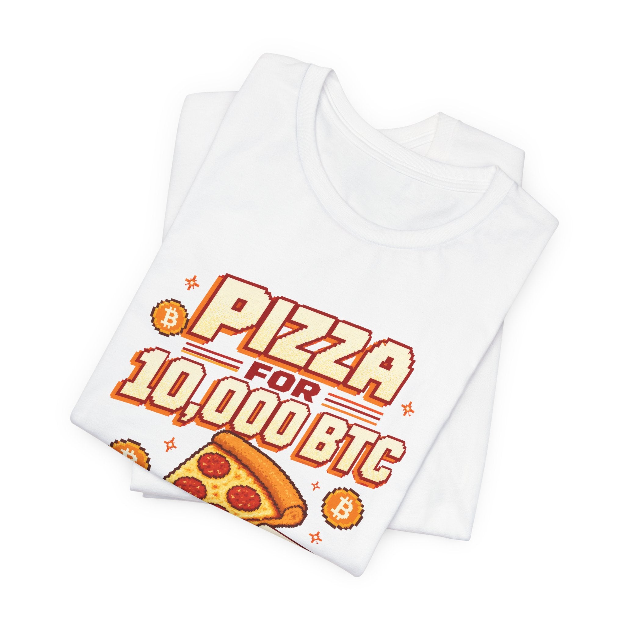 Pizza for 10,000 BTC T-Shirt | Bitcoin Pizza Day Tee | Bella Canvas 3001