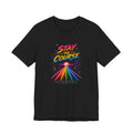 Incognito Stay the Course Retro Rainbow Road Neon T-Shirt | Bella Canvas 3001