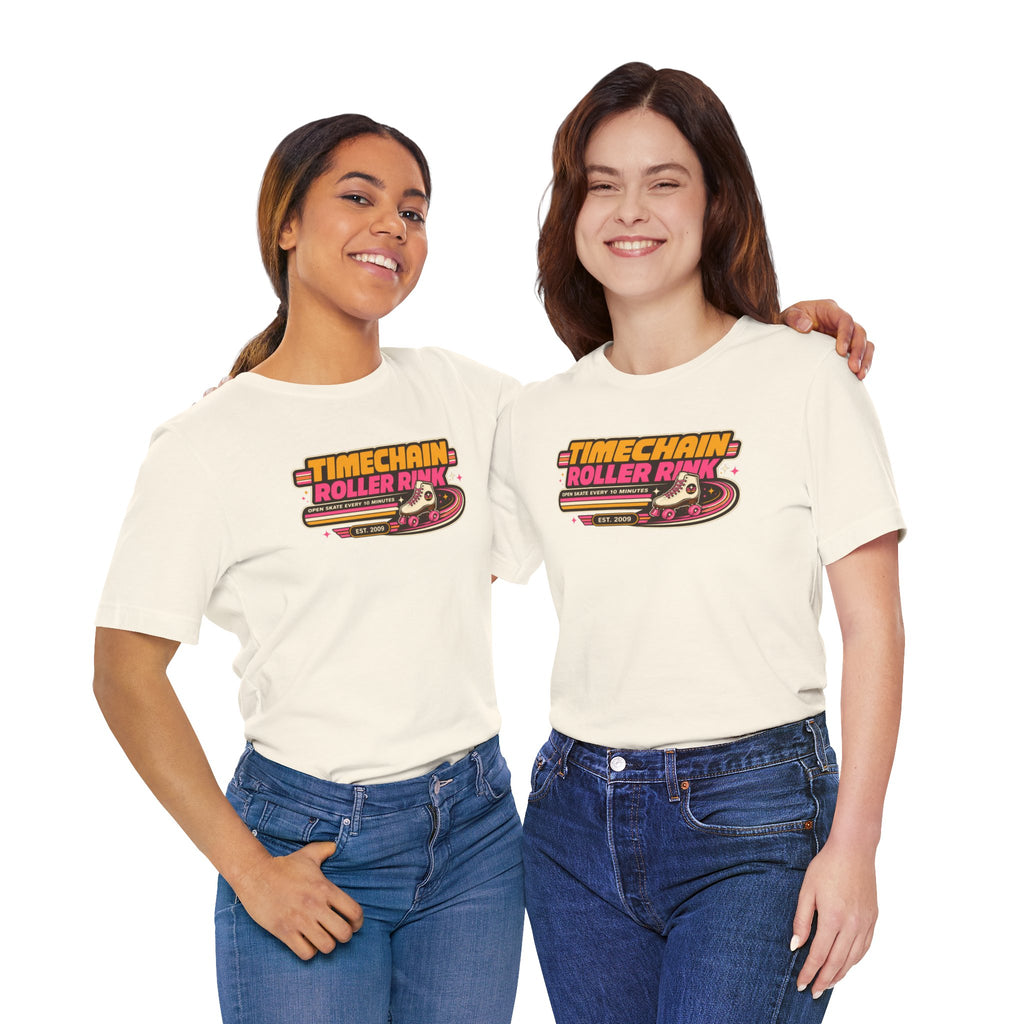 Incognito Timechain Roller Rink graphic tee | Retro roller skate design | Bella Canvas 3001